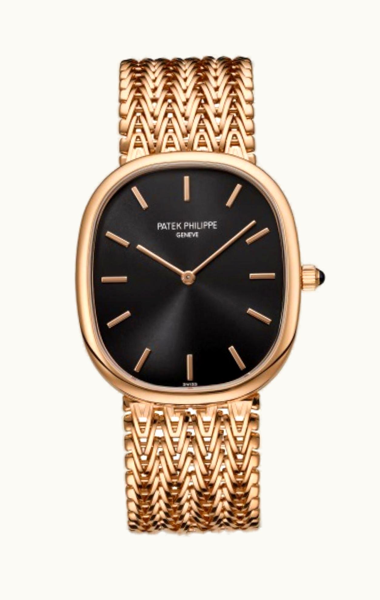 Patek Philippe Golden Ellipse 5738 Rose Gold / Black / Bracelet