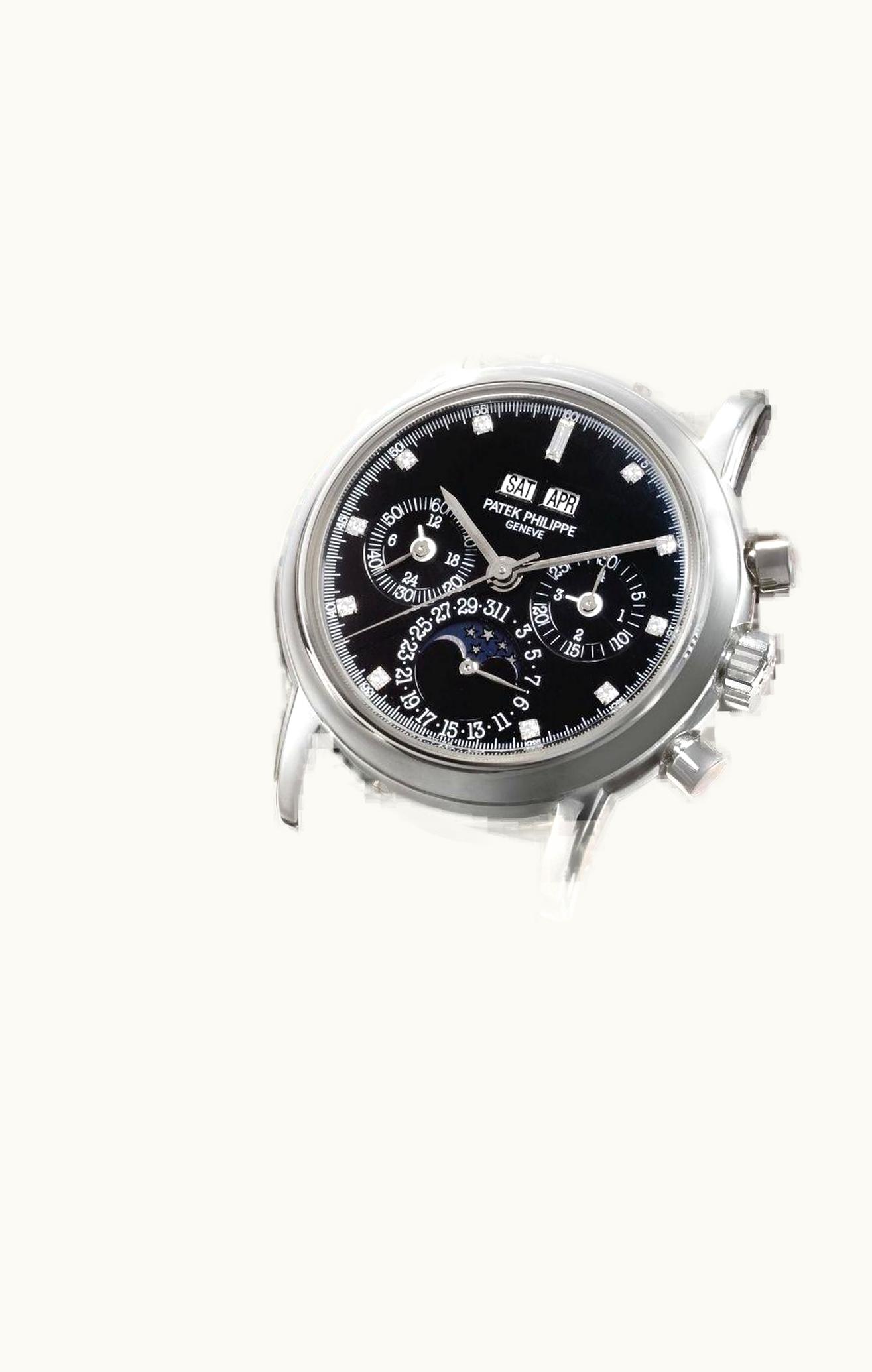 Patek Philippe Perpetual Calendar Chronograph 3970 Platinum / Black Diamond