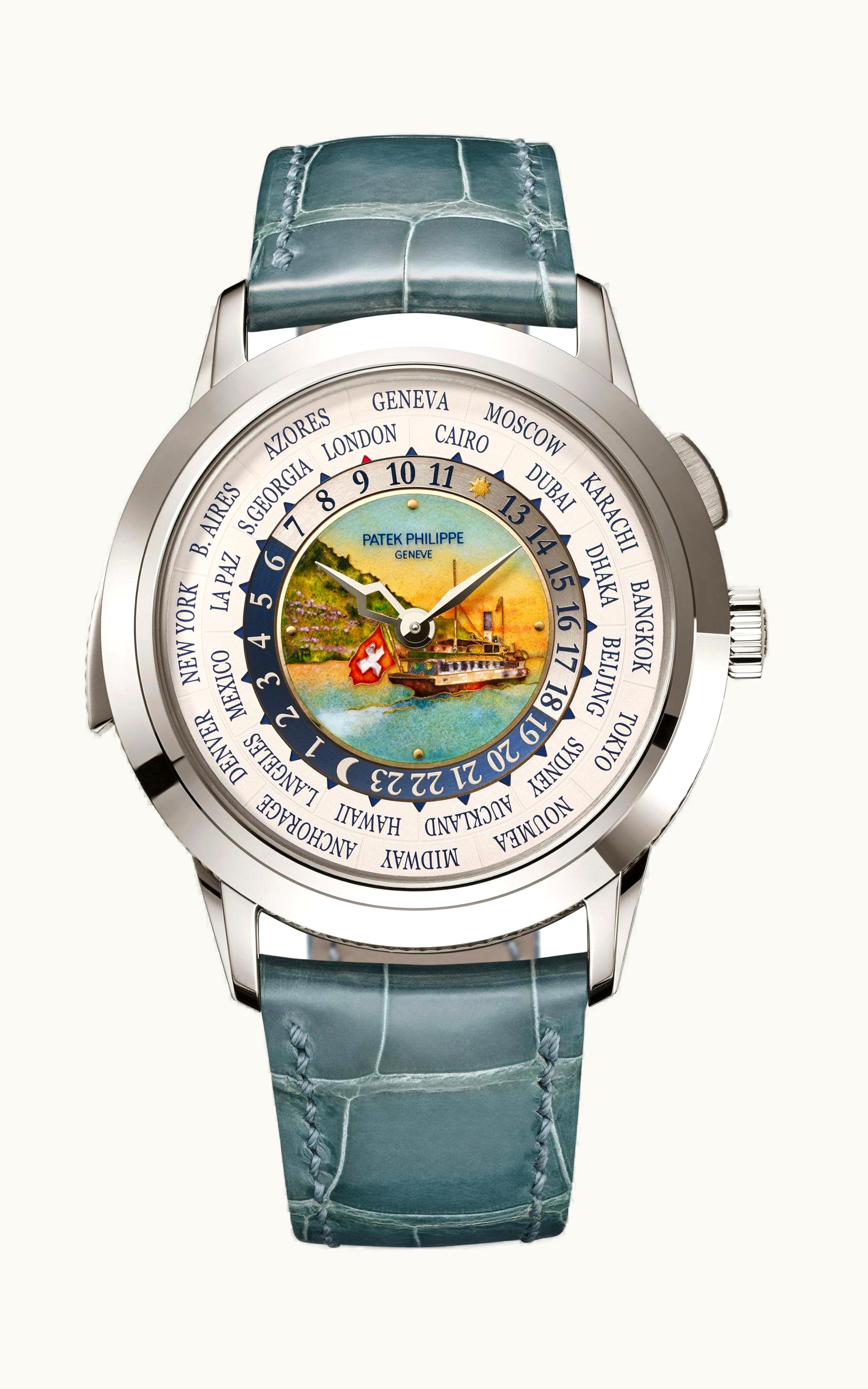 Patek Philippe World Time Minute Repeater White Gold / Lake Geneva Steamboat