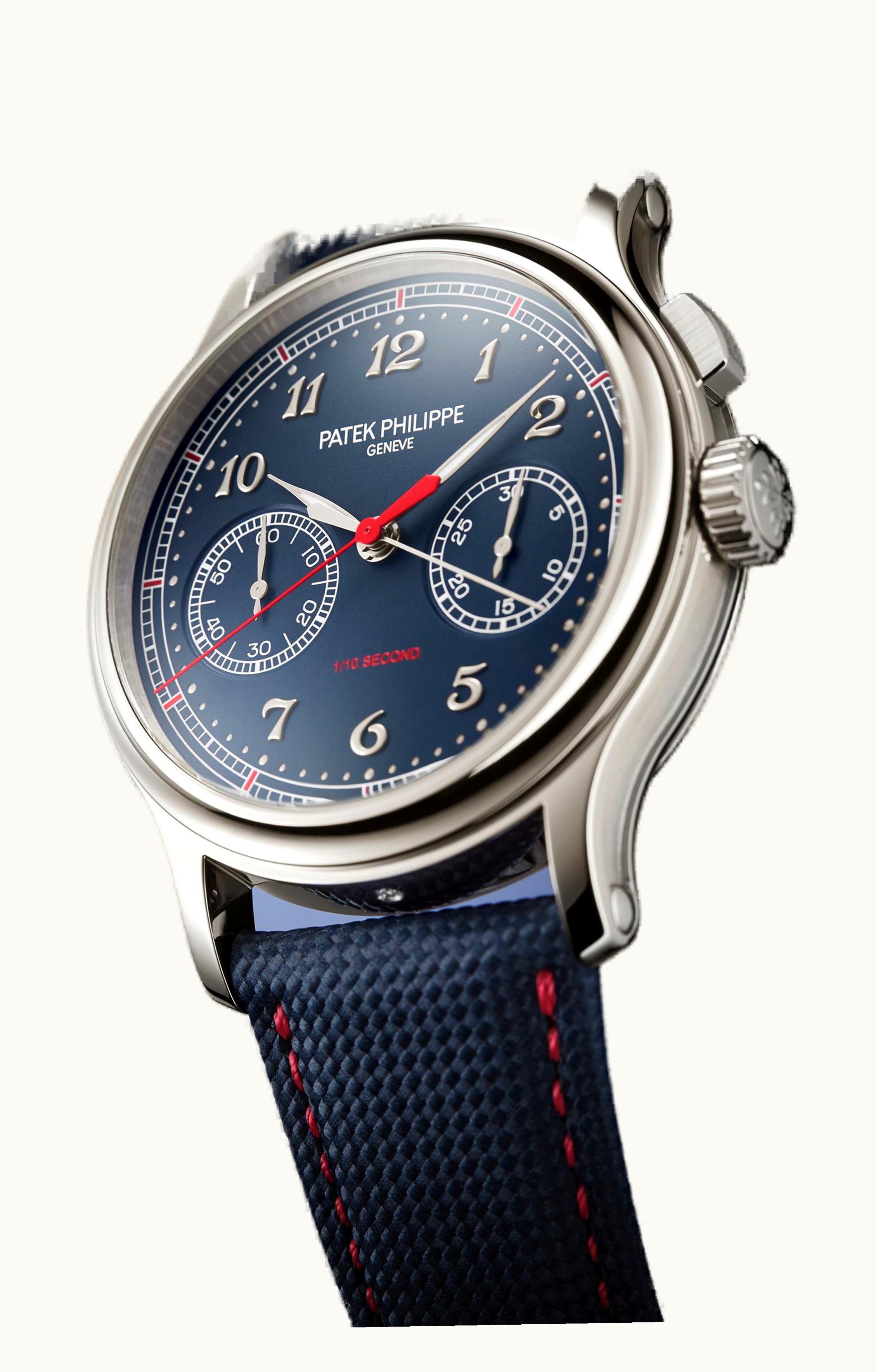 Patek Philippe Monopusher Chronograph 5470 Platinum / Blue