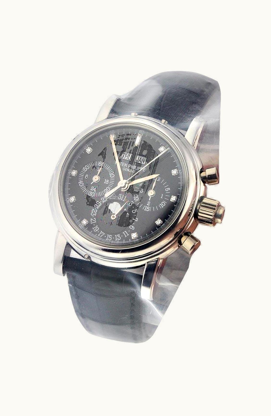 Patek Philippe Perpetual Calendar Split Seconds Chronograph 5004 Platinum / Black Diamond