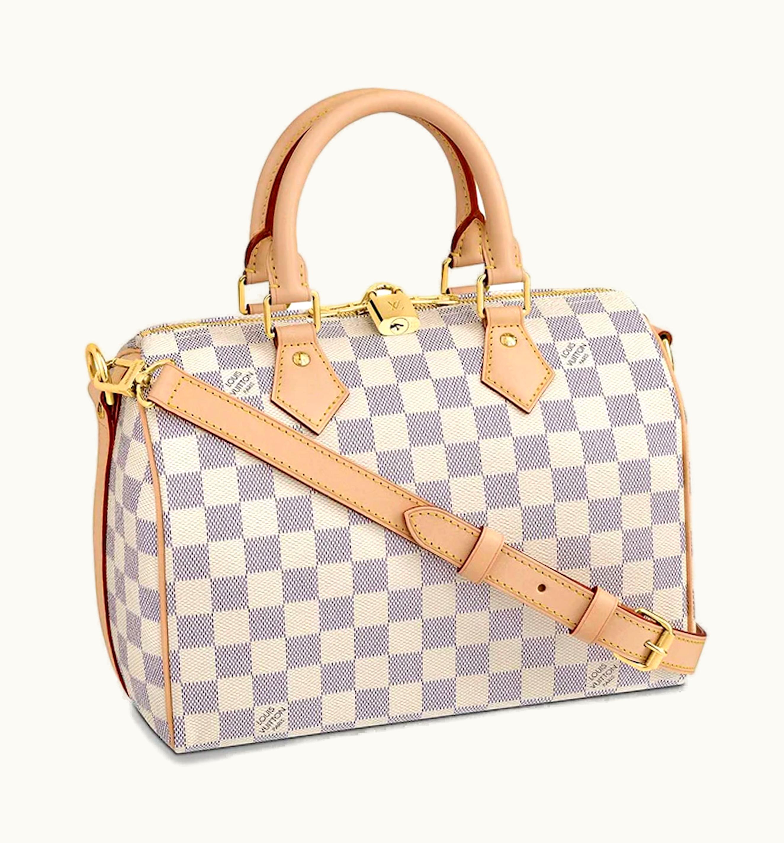 Louis Vuitton Louis Vuitton Speedy Bandouliere Damier Azur 25 White/Blue