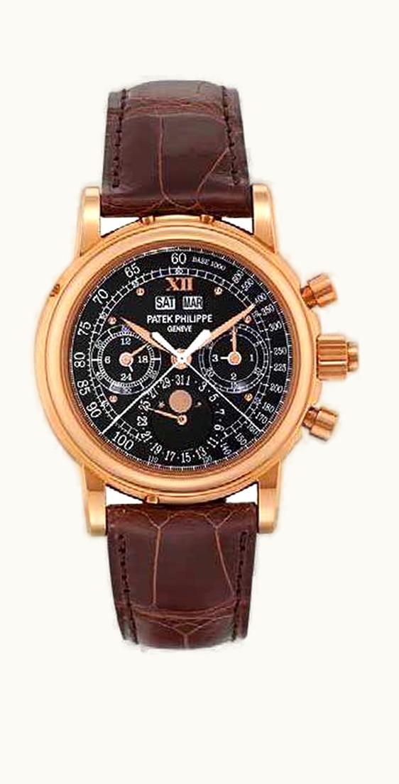 Patek Philippe Perpetual Calendar Split Seconds Chronograph 5004 Rose Gold / Black Roman