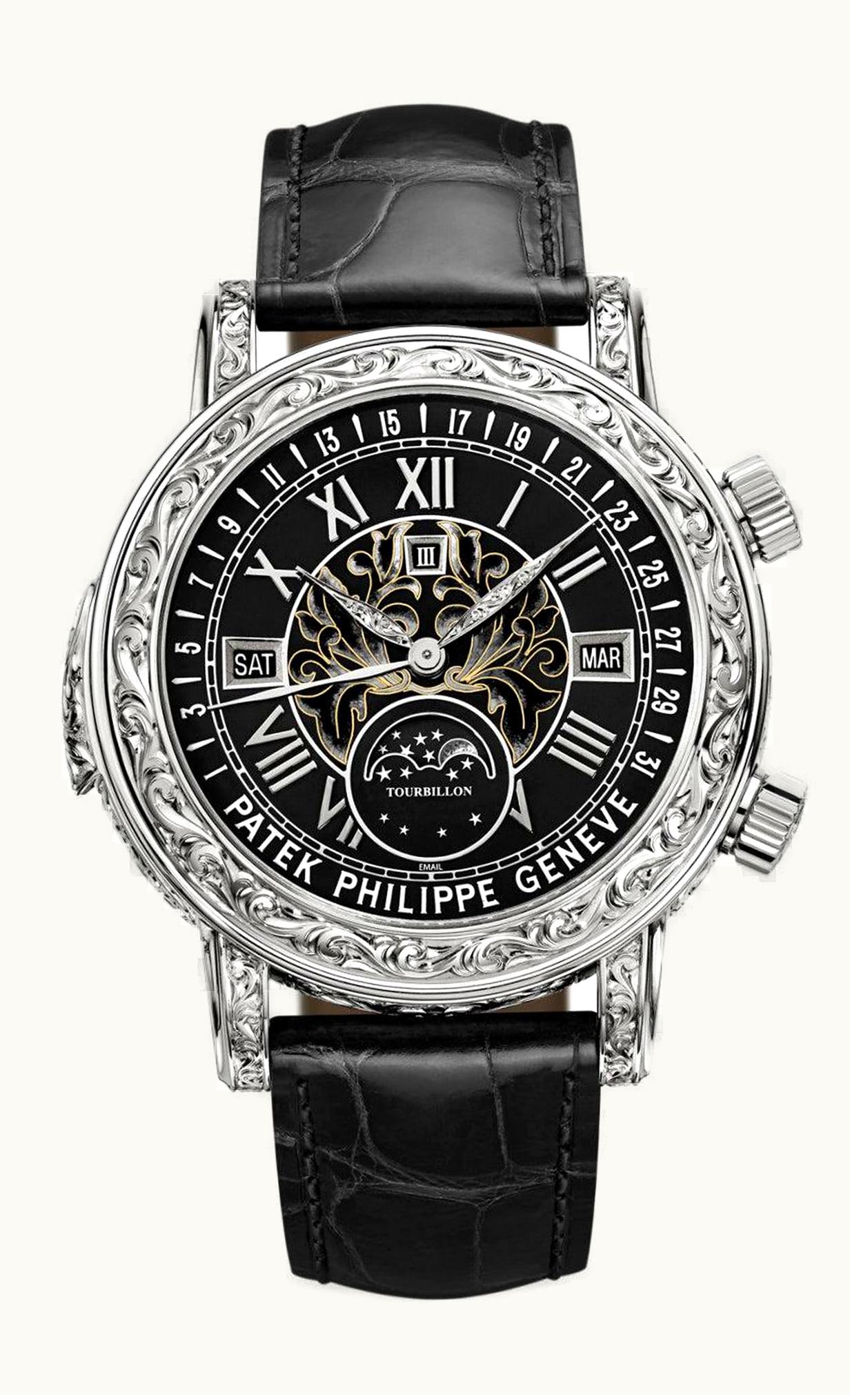Patek Philippe Sky Moon Tourbillon 6002 White Gold / Black