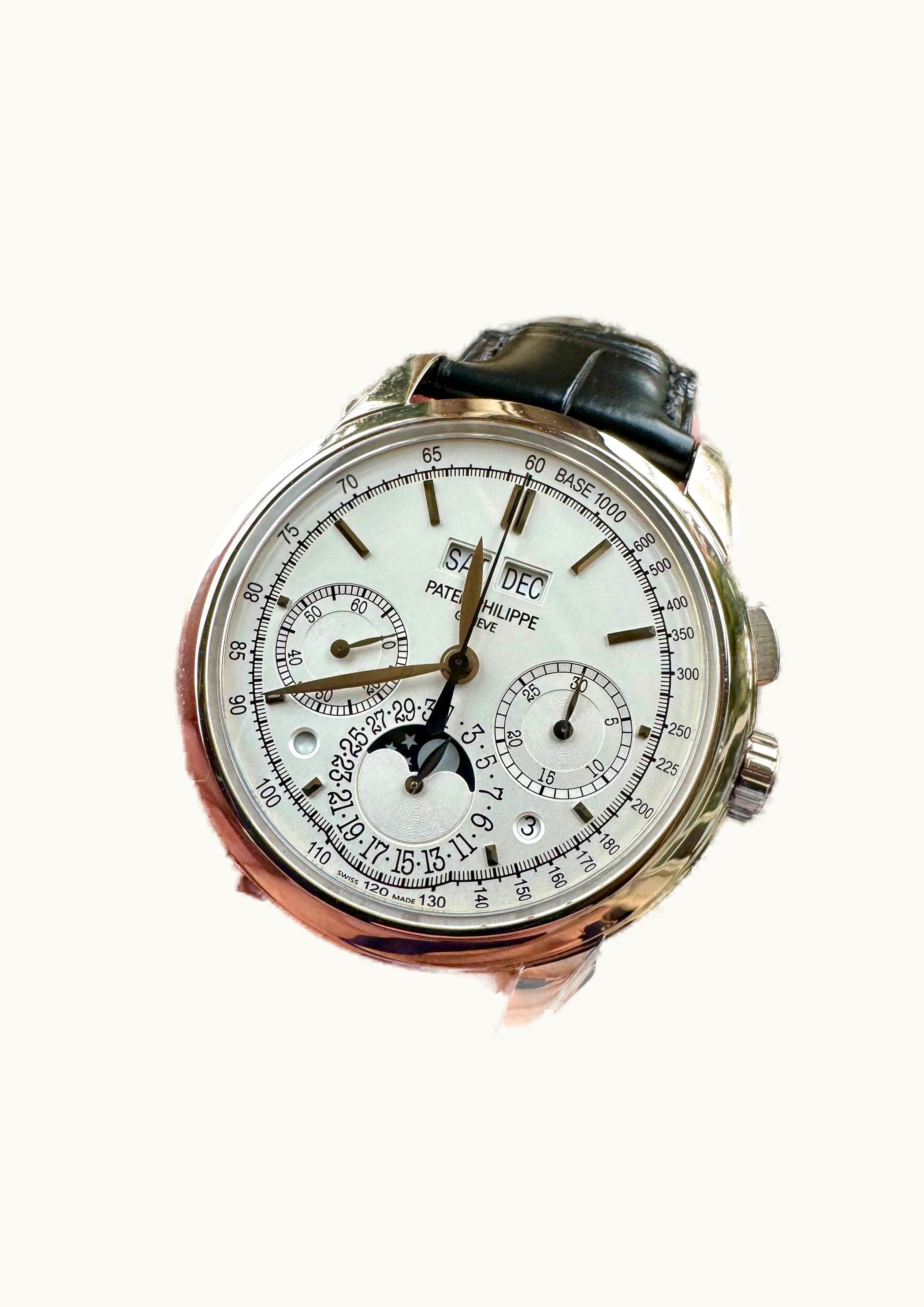Patek Philippe Perpetual Calendar Chronograph 5270 White Gold / Tachymeter Double Chin