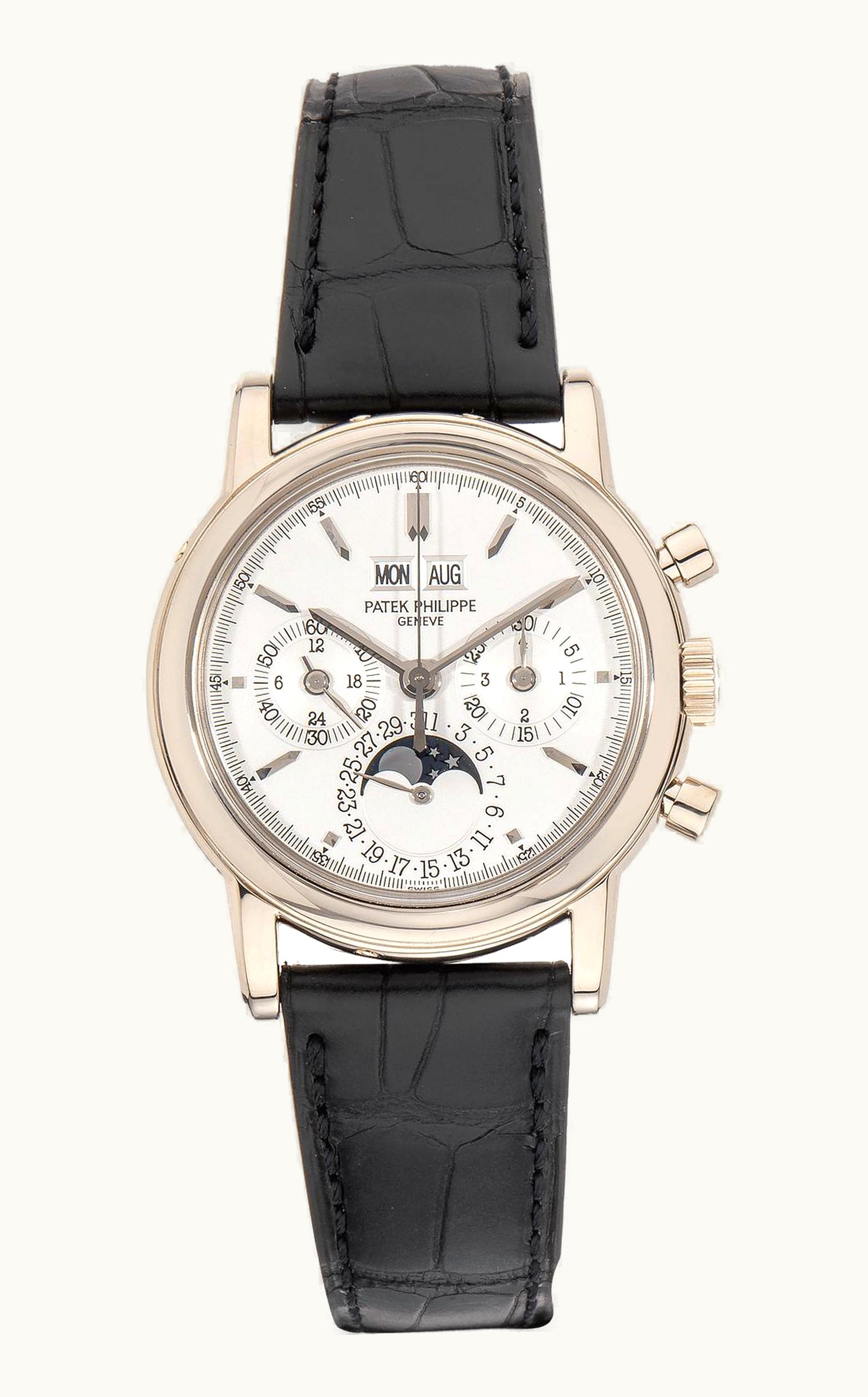 Patek Philippe Perpetual Calendar Chronograph 3970 White Gold / Silver