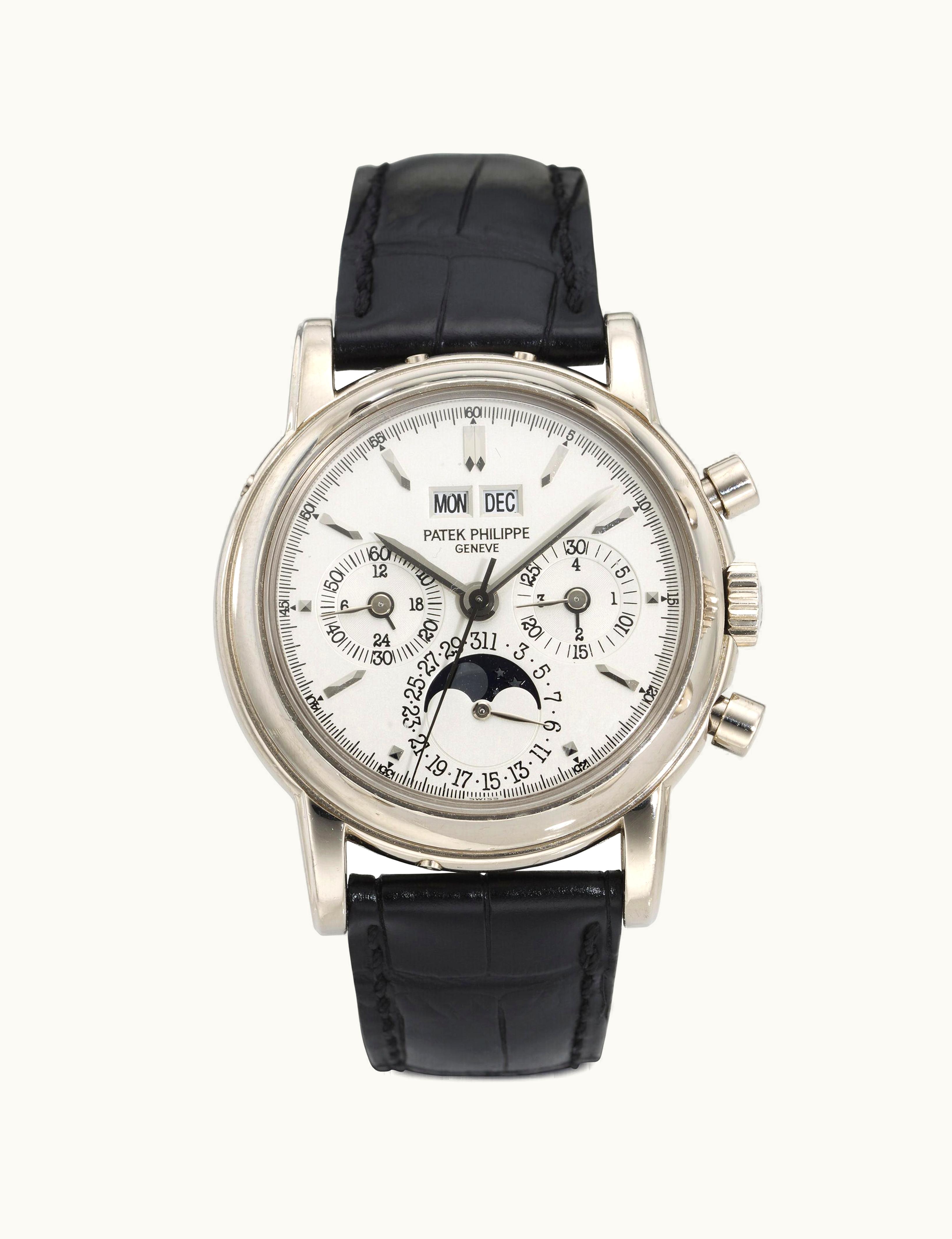 Patek Philippe Perpetual Calendar Chronograph 3970 White Gold / Silver