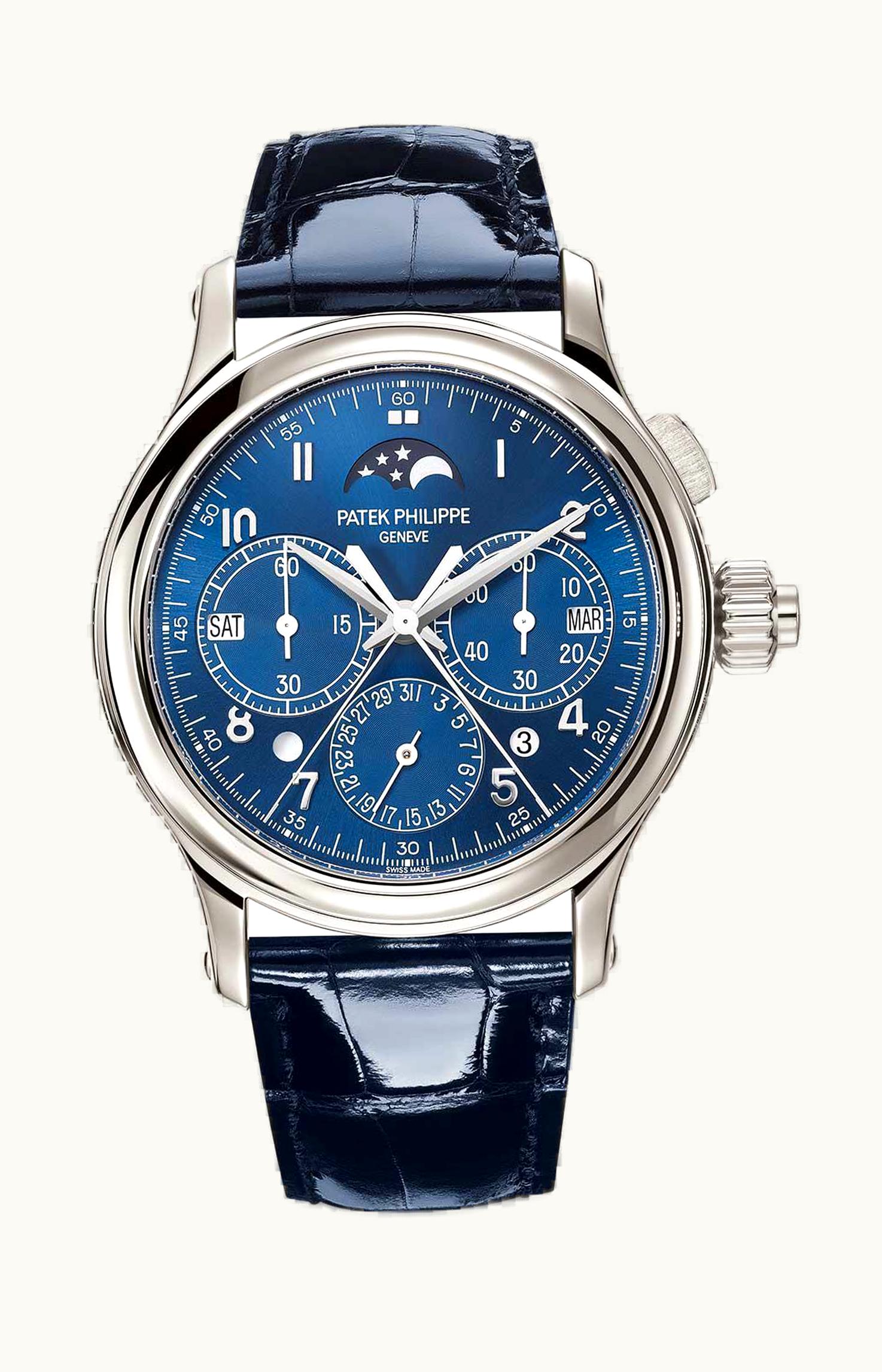 Patek Philippe Perpetual Calendar Split-Seconds Chronograph 5372 Platinum / Blue