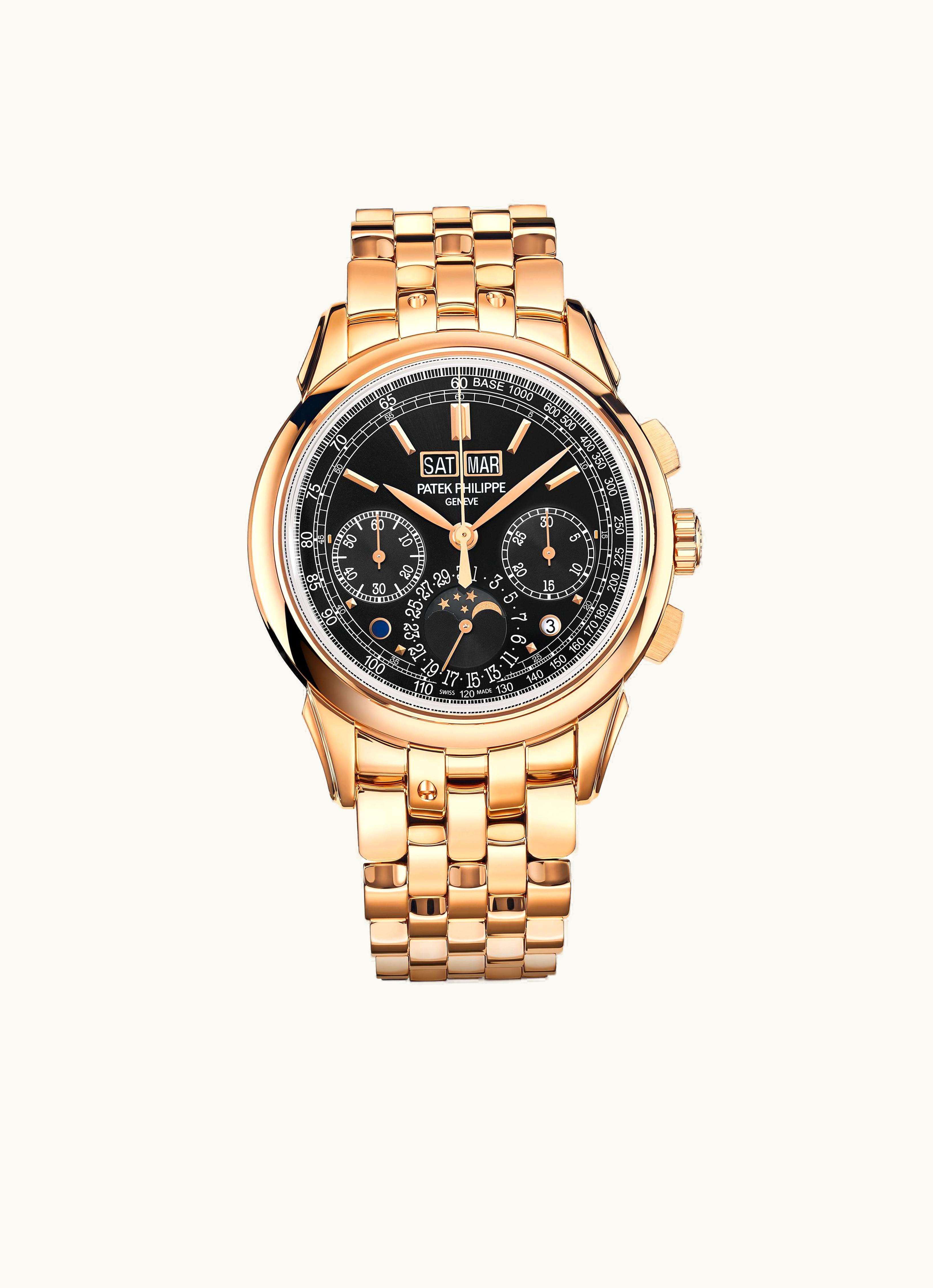 Patek Philippe Perpetual Calendar Chronograph 5270 Rose Gold / Black / Bracelet