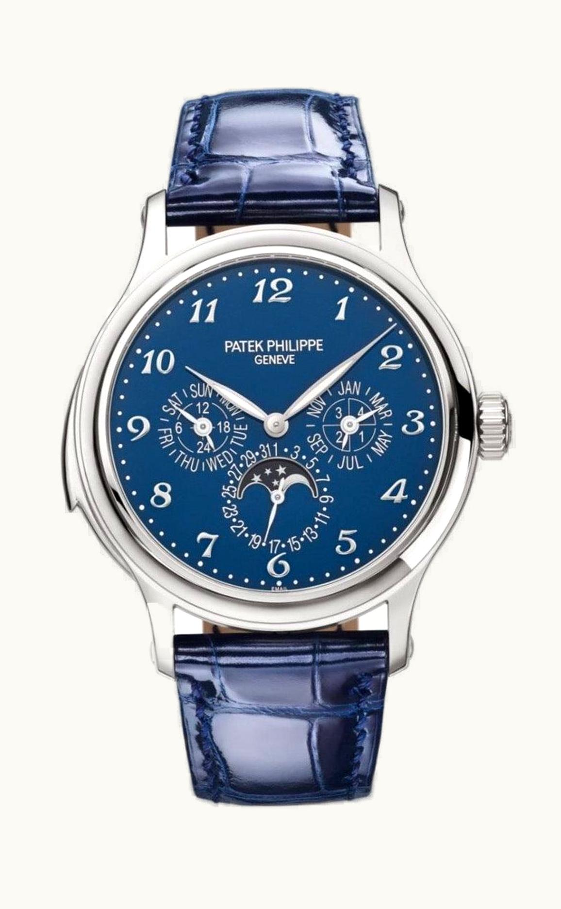 Patek Philippe Minute Repeater Perpetual Calendar 5374 White Gold / Blue