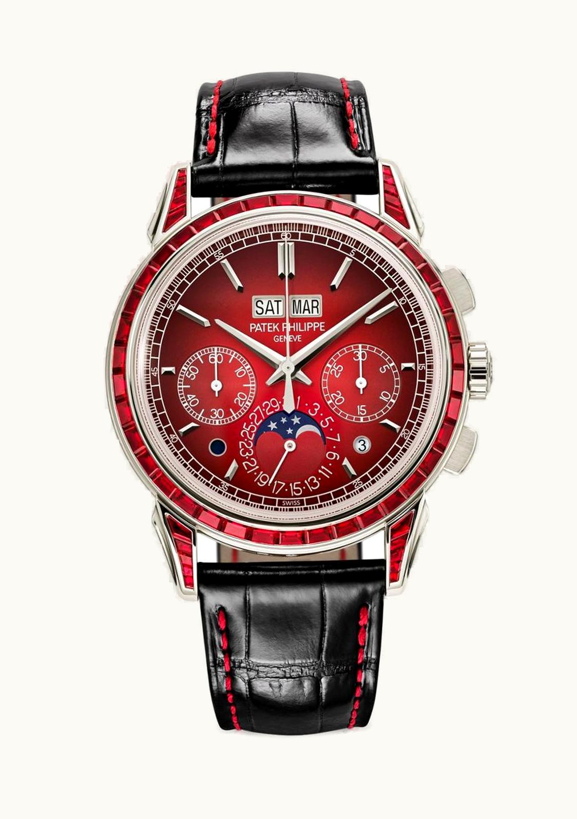 Patek Philippe Perpetual Calendar Chronograph 5271 Platinum - Ruby / Red