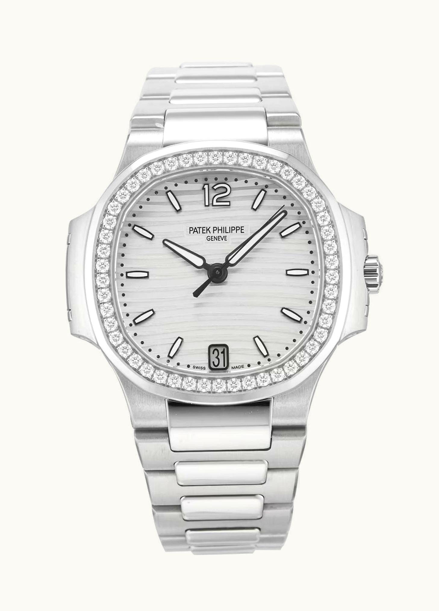 Patek Philippe Nautilus 7018 'Silvery White' Stainless Steel / White