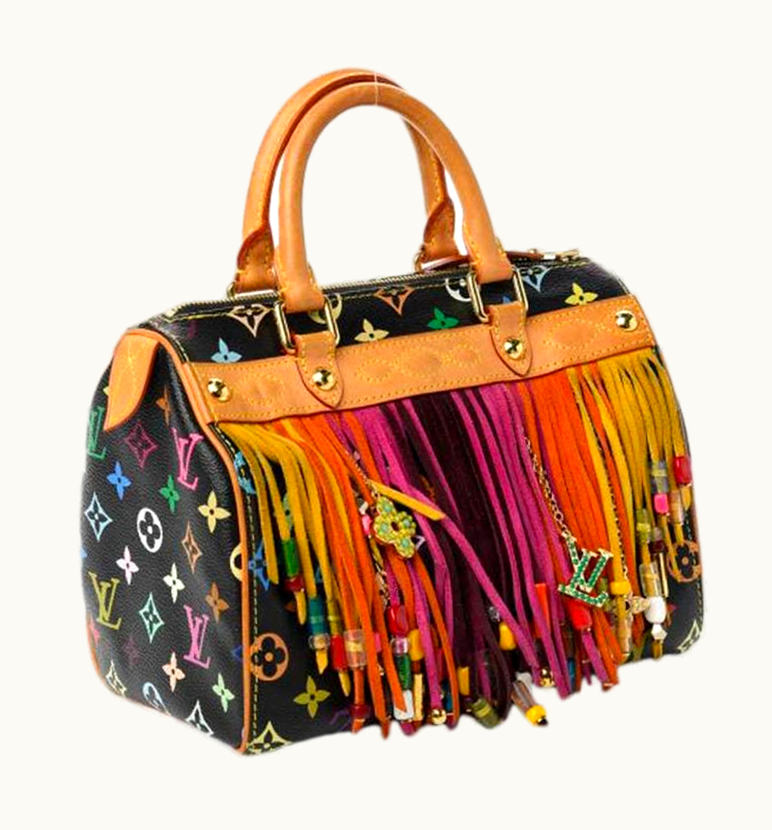 Louis Vuitton Louis Vuitton X Murakami Fringe Speedy 25 Multicolore Monogram Black