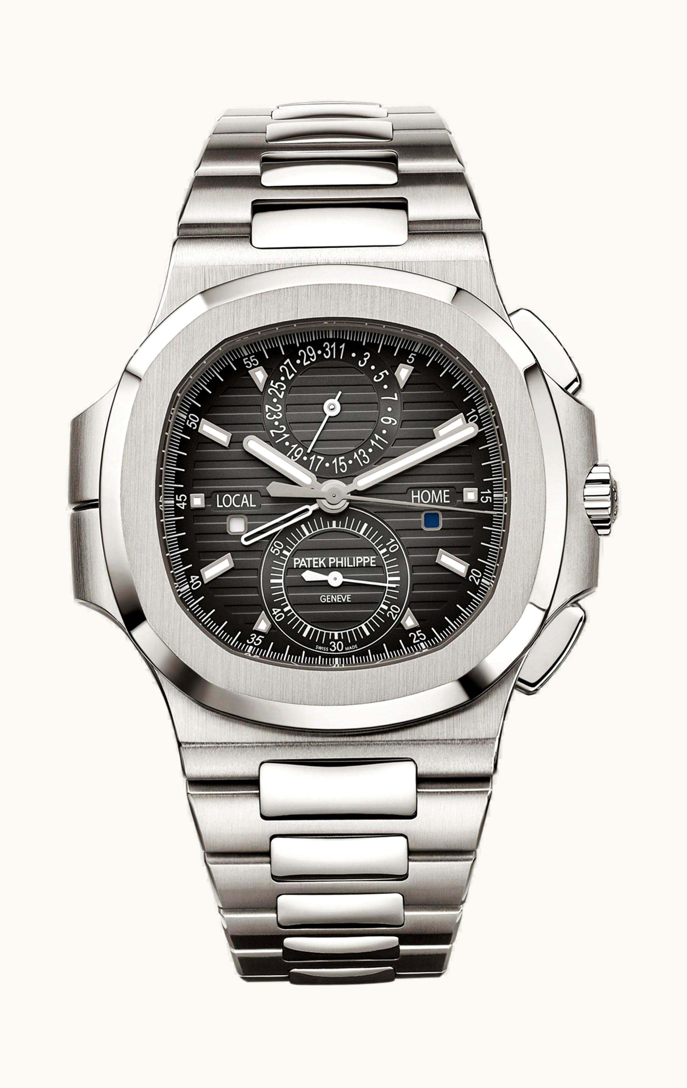 Patek Philippe Nautilus Travel Time Stainless Steel / Black