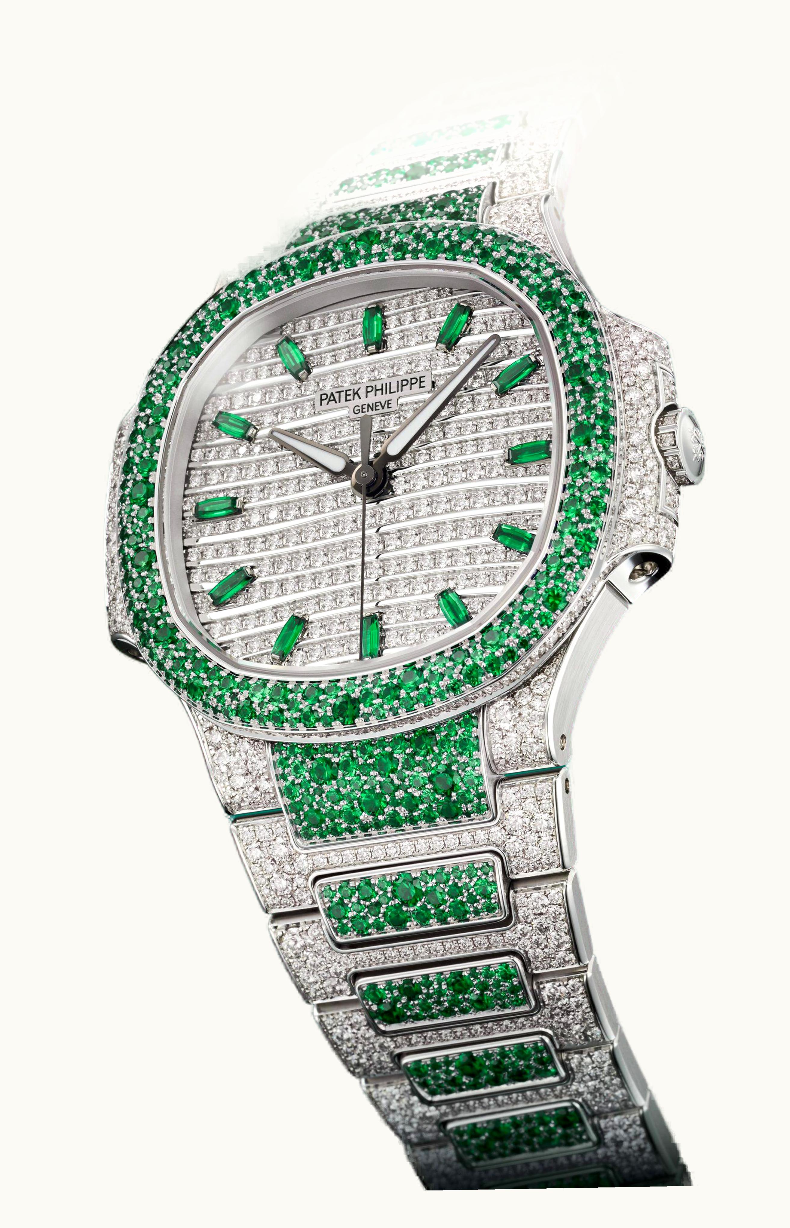 Patek Philippe Nautilus 7118 Haute Joaillerie White Gold - Emerald