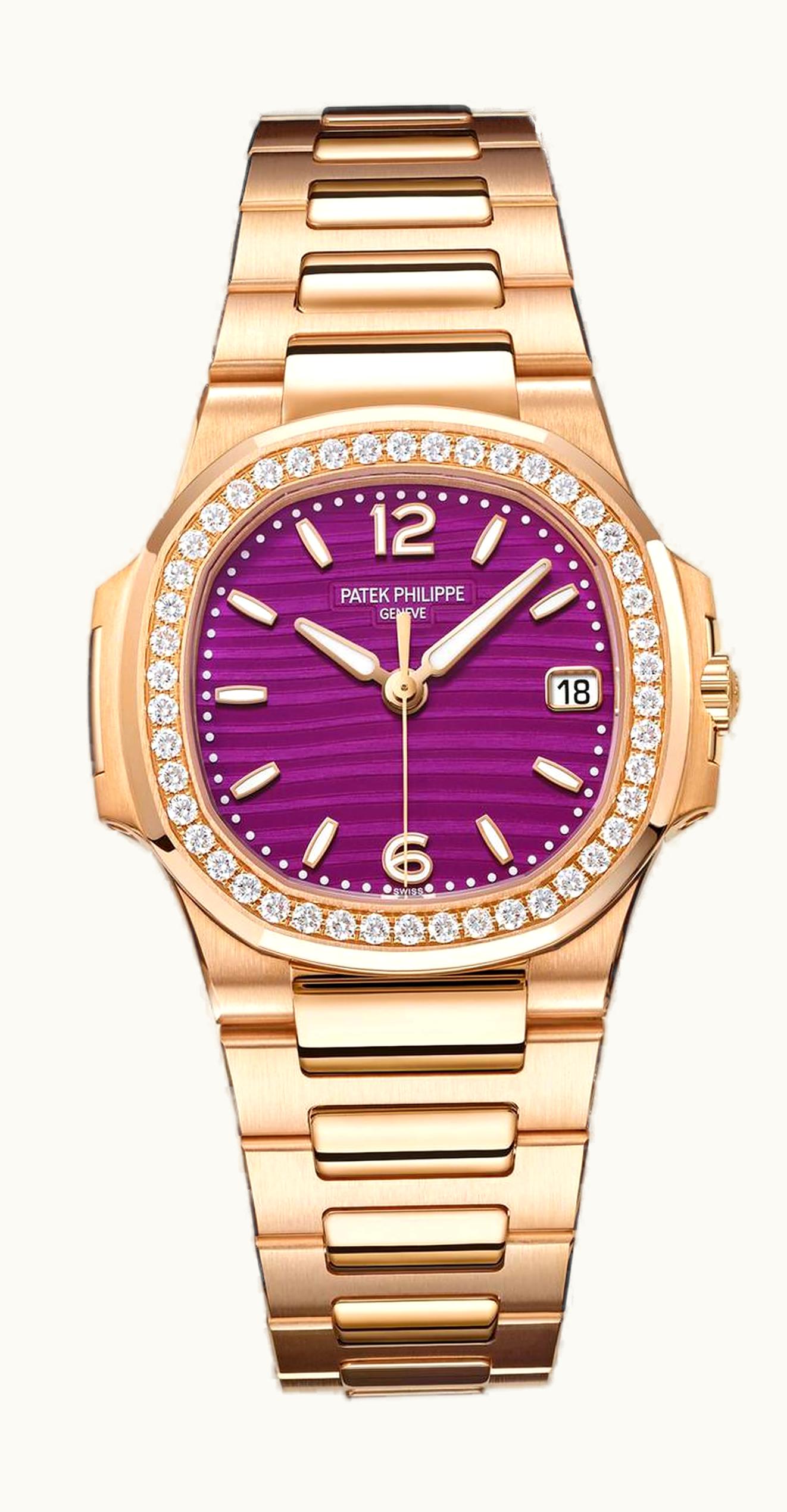 Patek Philippe Nautilus 7010 Rose Gold - Diamond / Purple