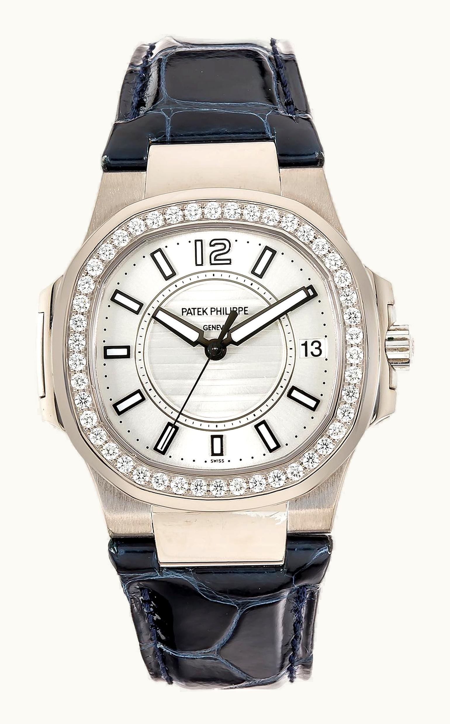 Patek Philippe Nautilus 7010 White Gold / Smoke Gray / Strap
