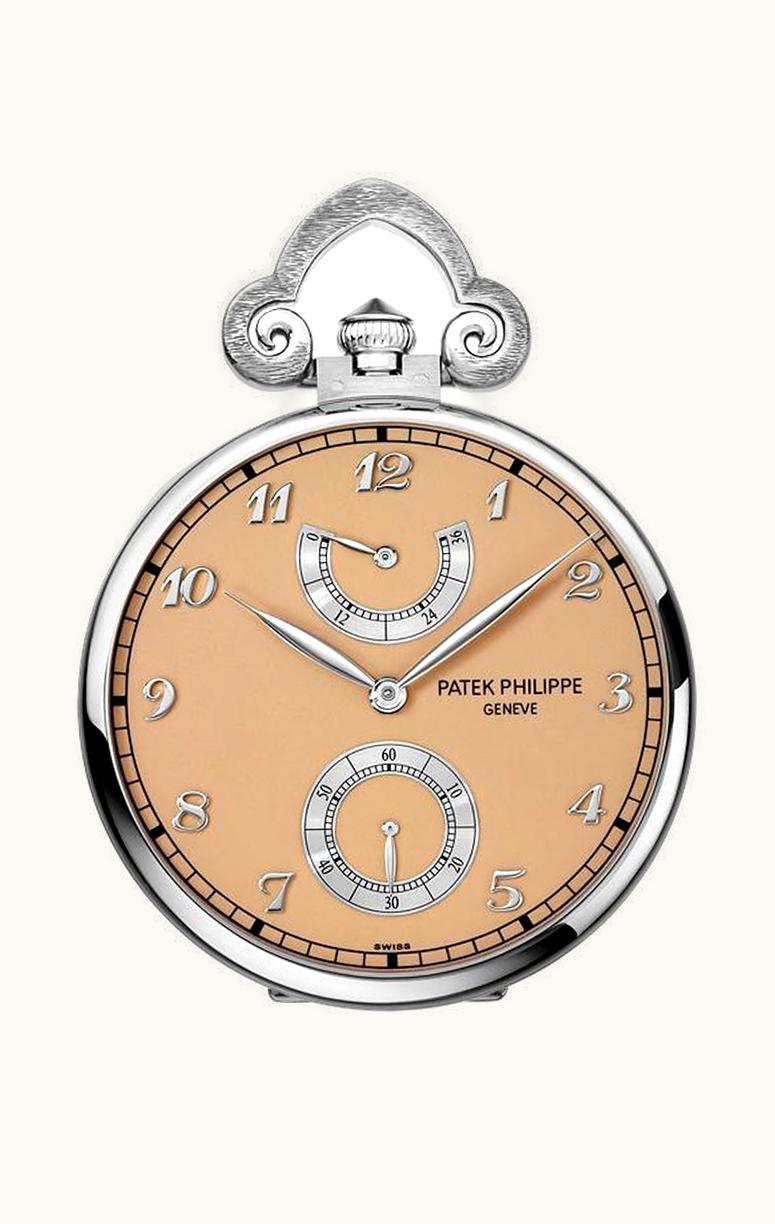 Patek Philippe Pocket Watch Lepine Power Reserve White Gold / Japanese Cherry