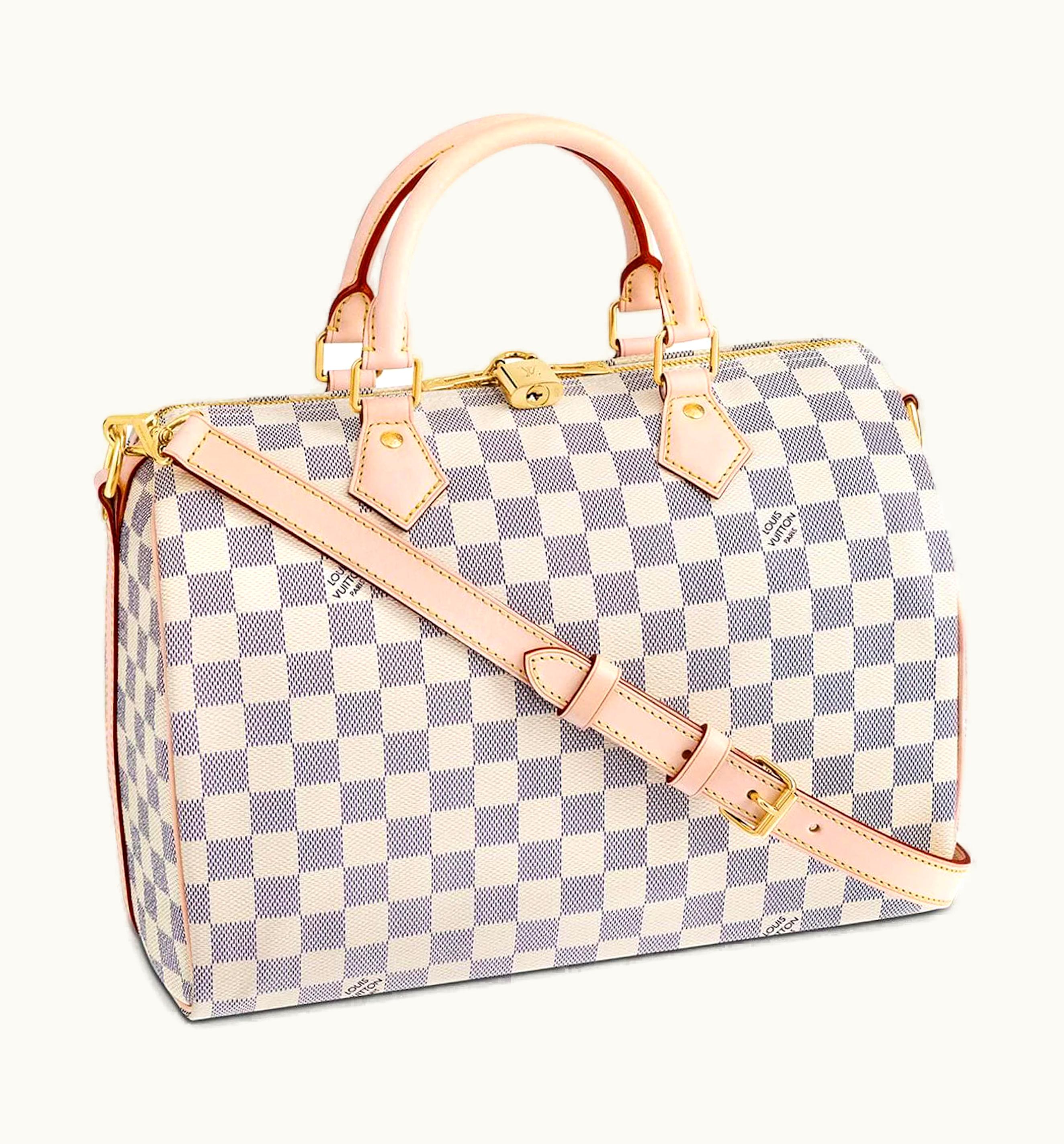 Louis Vuitton Louis Vuitton Speedy Bandouliere Damier Azur 30 White/Blue