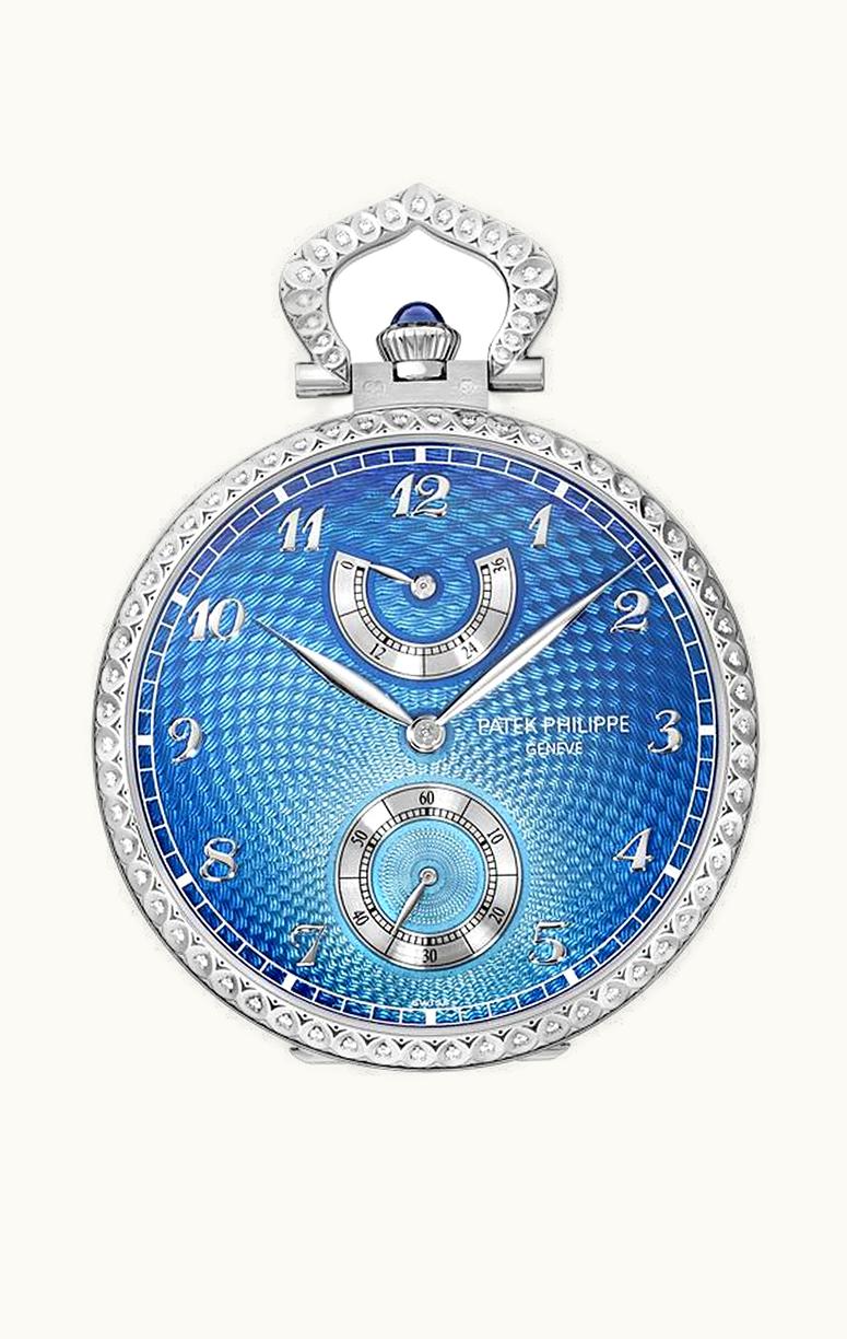 Patek Philippe Pocket Watch Lepine Power Reserve White Gold / Kingfisher