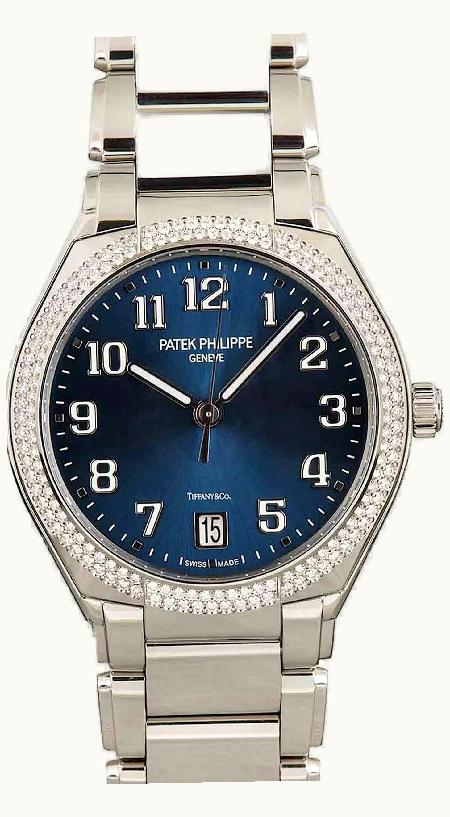 Patek Philippe Twenty-4 Automatic Tiffany Stainless Steel / Diamond / Blue