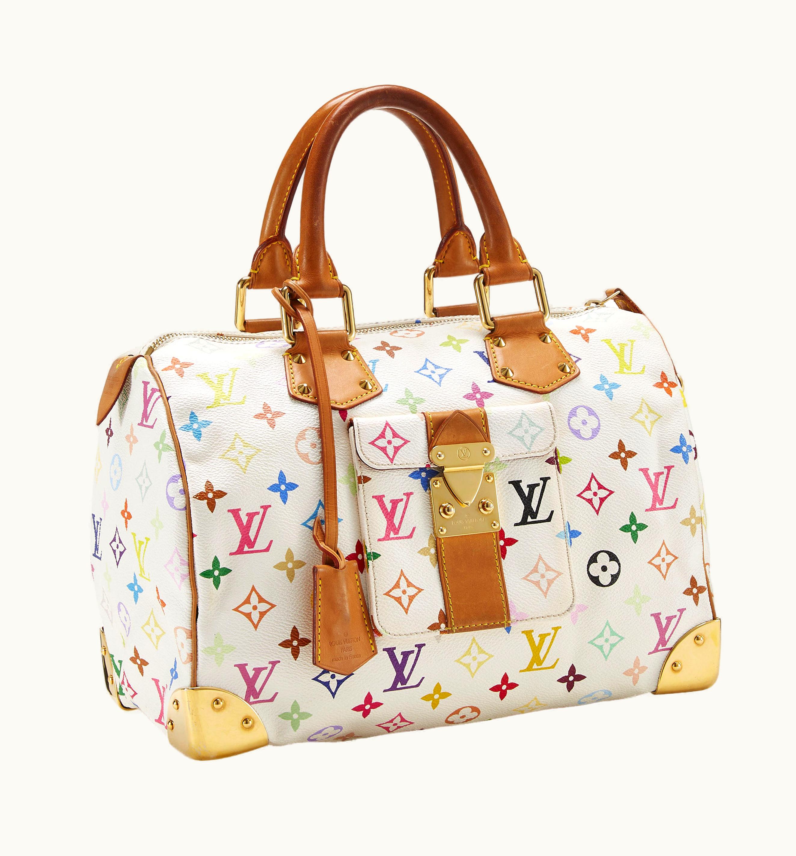 Louis Vuitton Louis Vuitton X Takashi Murakami Speedy Monogram 30 White Multicolor