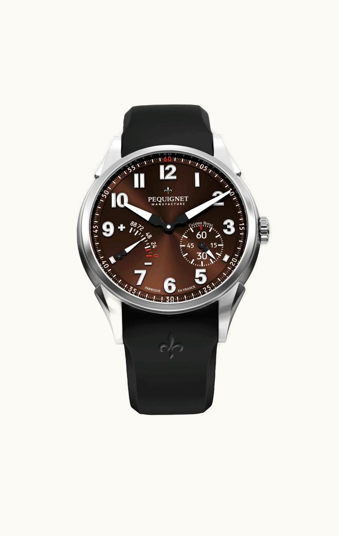 Pequignet Royale Titane Brown / Black Rubber