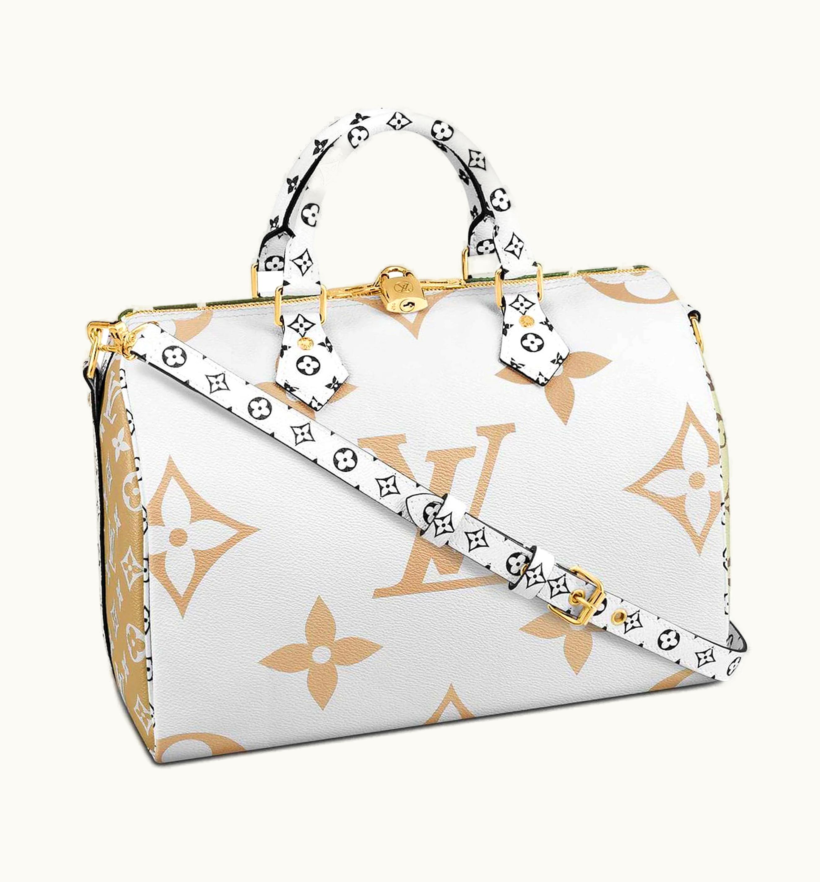 Louis Vuitton Louis Vuitton Speedy Bandouliere Monogram Giant 30 Khaki Green/White