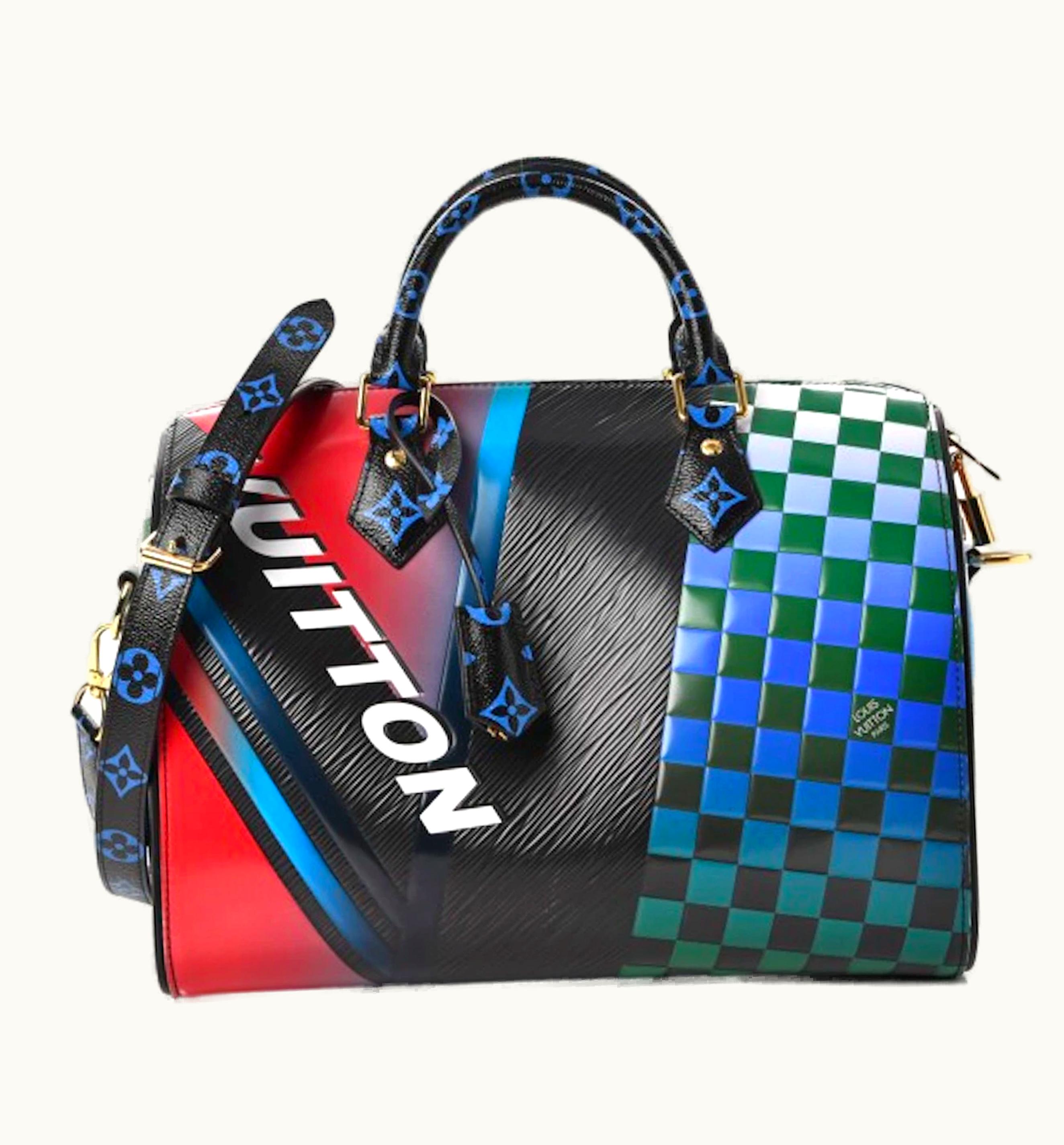 Louis Vuitton Louis Vuitton Speedy Bandoulière Epi Damier Race 30 Black Multicolor