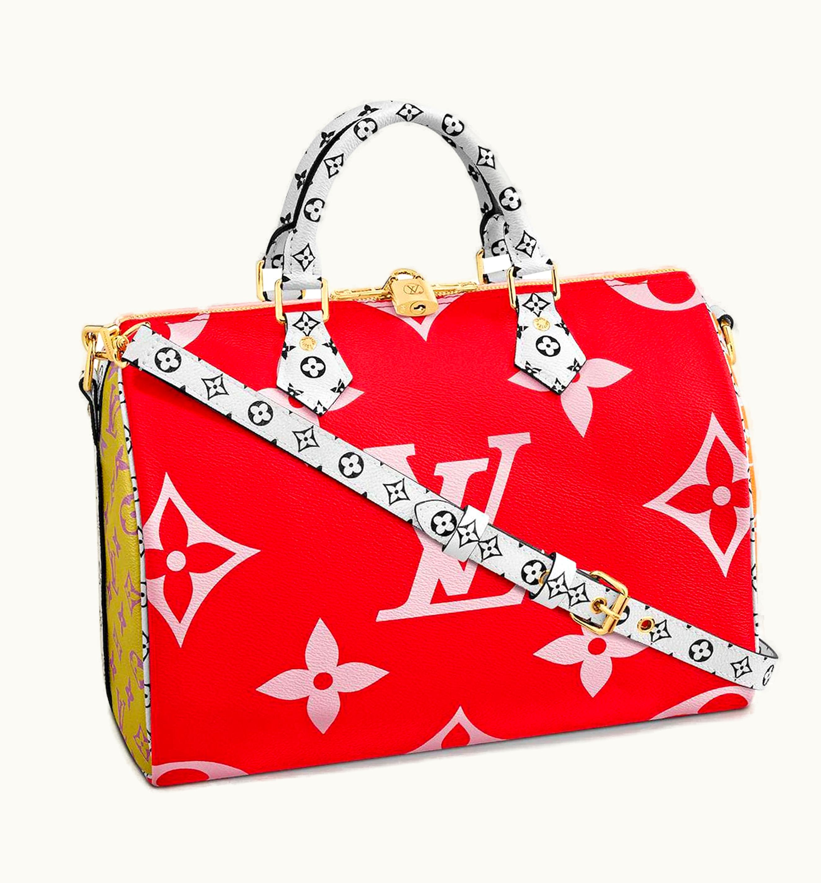 Louis Vuitton Louis Vuitton Speedy Bandouliere Monogram Giant 30 Red/Pink