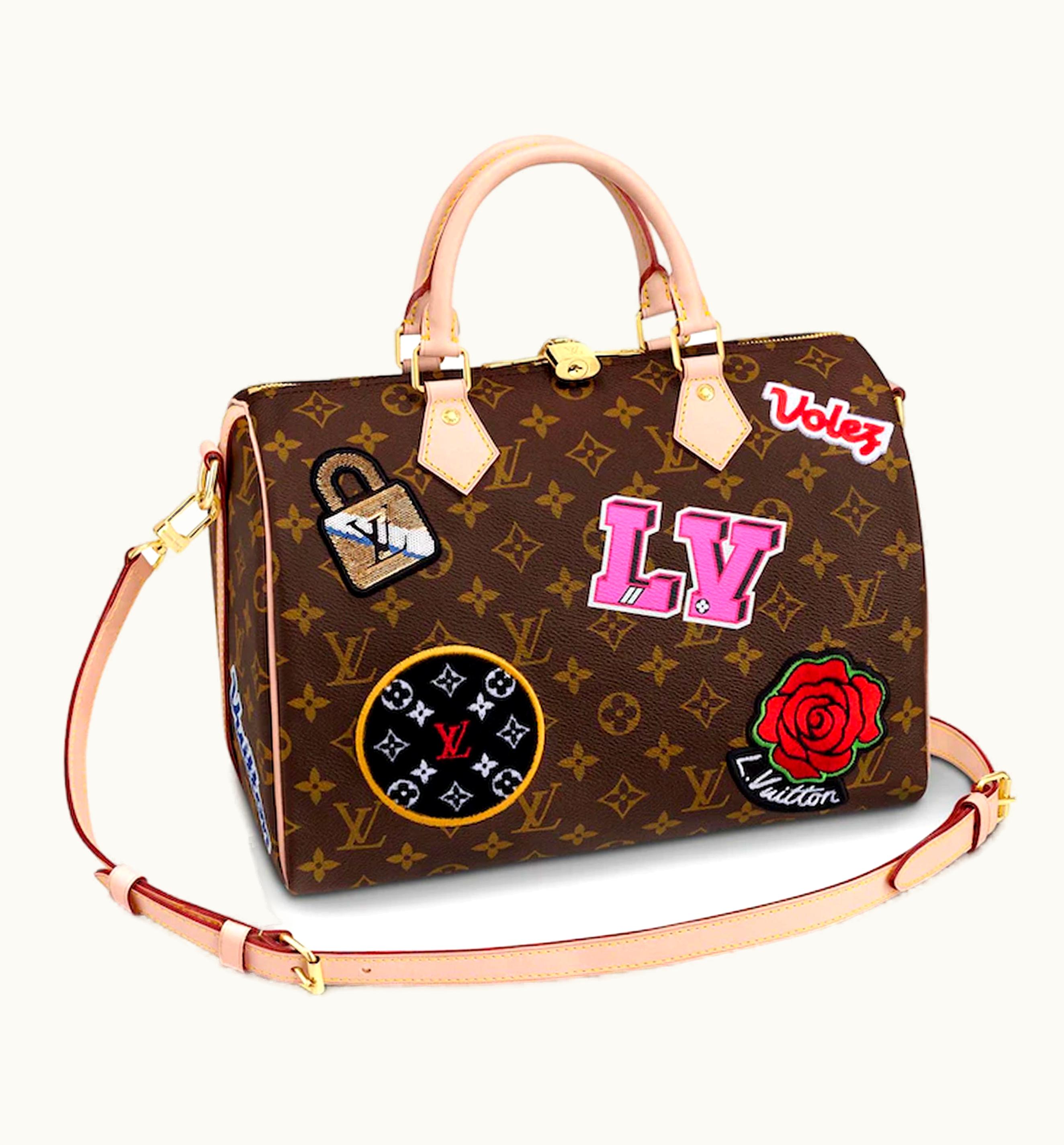 Louis Vuitton Louis Vuitton Speedy Bandoulière Monogram Patches 30 Brown Multicolor