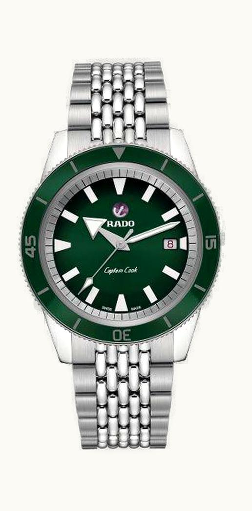 Rado HyperChrome Captain Cook 42 Stainless Steel / Green / Bracelet