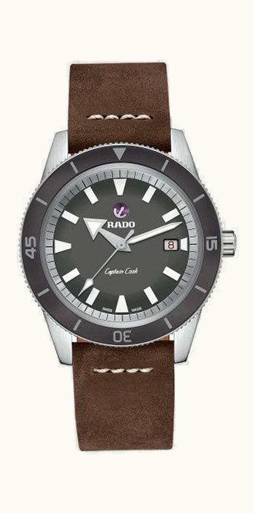 Rado HyperChrome Captain Cook 42 Stainless Steel / Grey / Calf