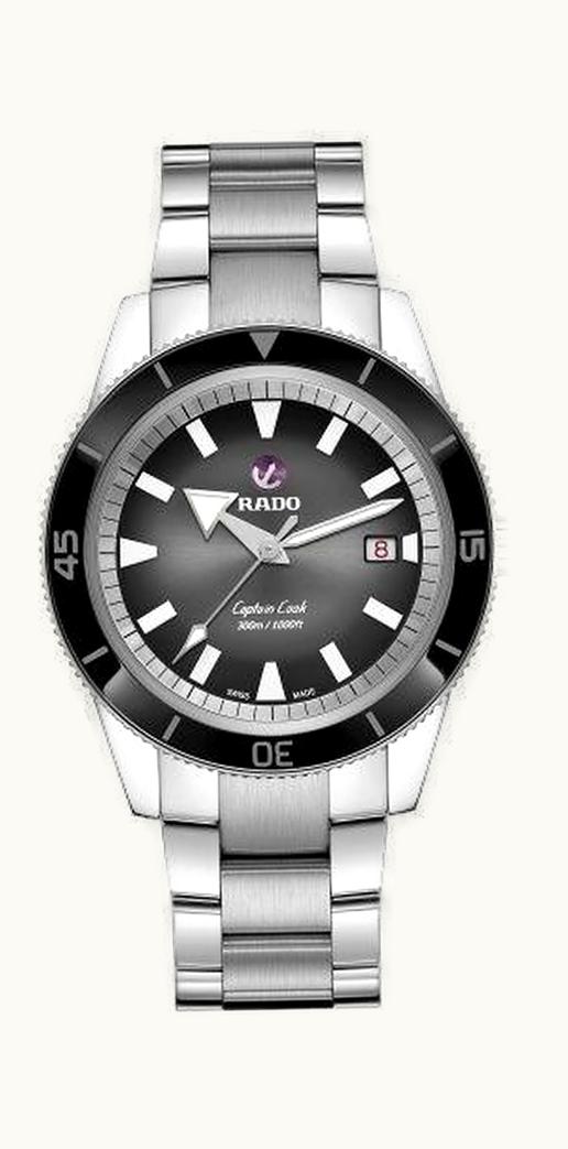 Rado HyperChrome Captain Cook 42 Stainless Steel / Black / Bracelet