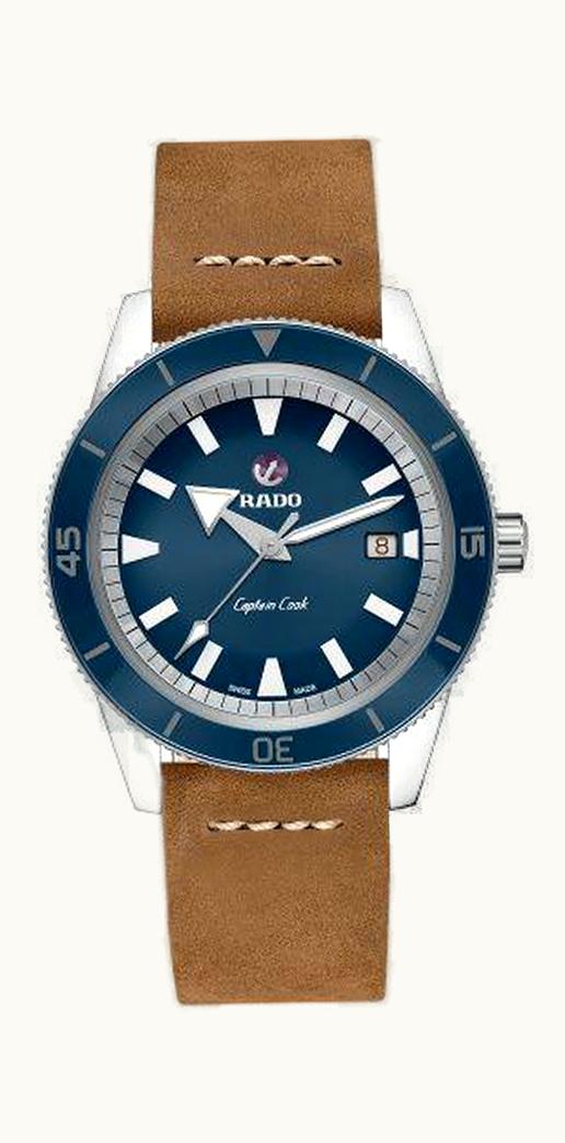 Rado HyperChrome Captain Cook 42 Stainless Steel / Blue / Calf