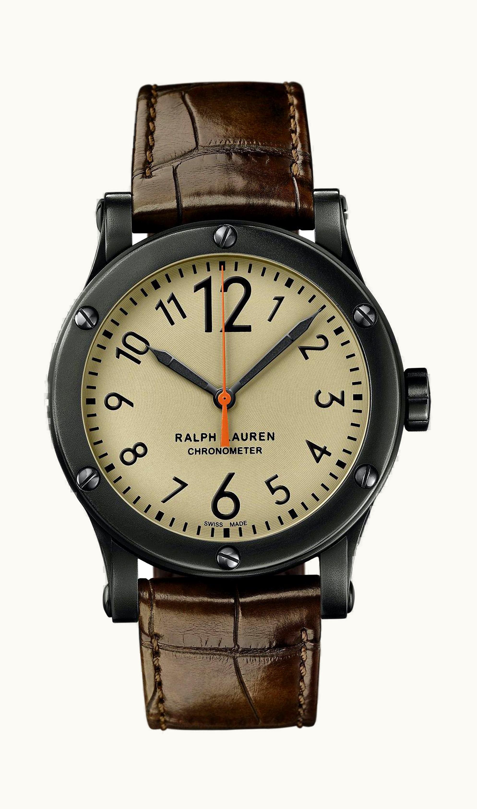 Ralph Lauren Safari 39mm Chronometer Aged Steel / Khaki