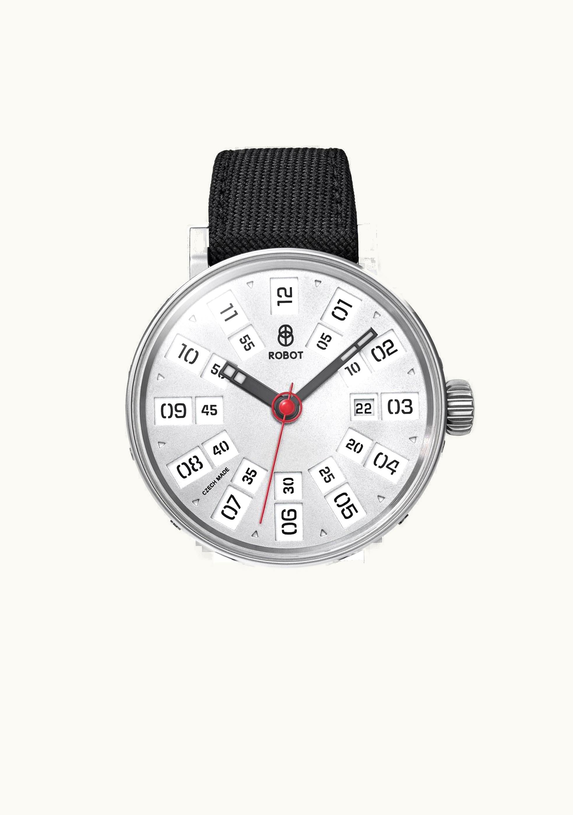 Robot Watch Graphic Analog Silver