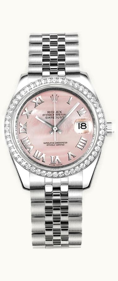Rolex Datejust 31 Stainless Steel Diamond / Jubilee / Pink MOP - Roman