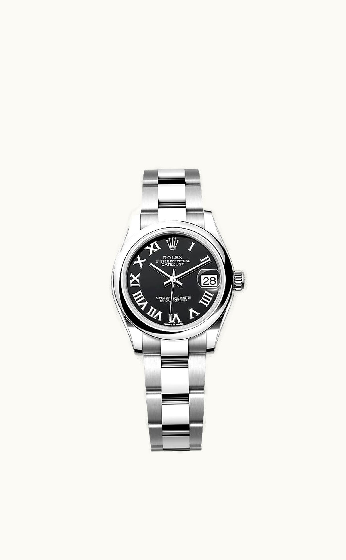 Rolex Datejust 31 Stainless Steel / Oyster / Black - Roman