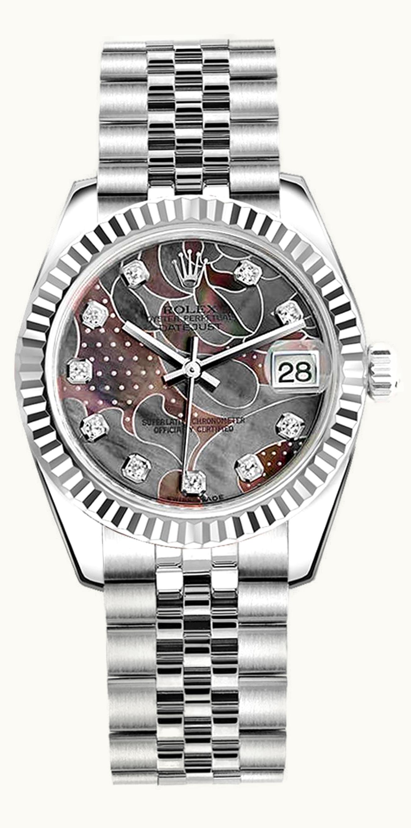 Rolex Datejust 31 Stainless Steel Fluted / Jubilee / Meteorite