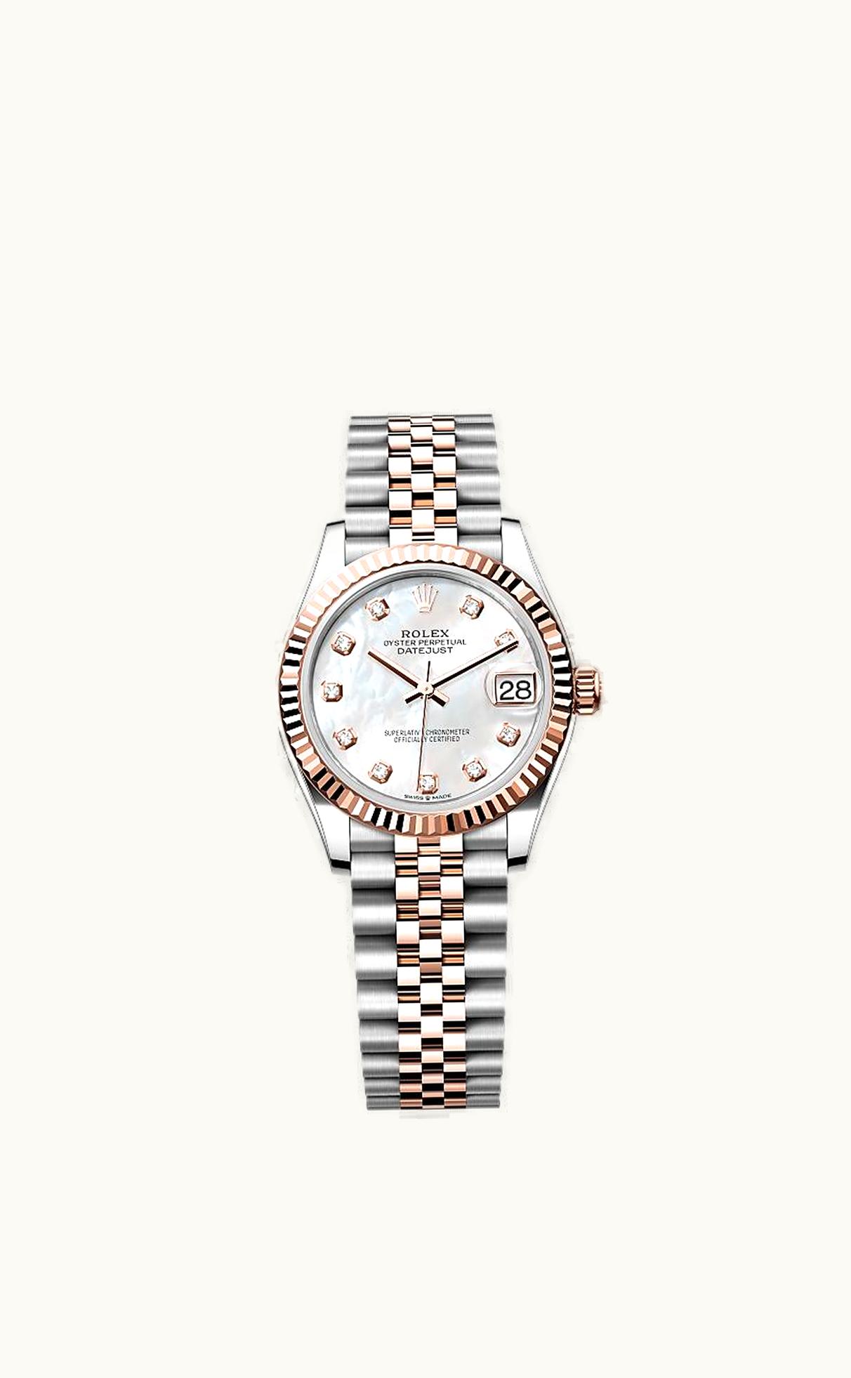 Rolex Datejust 31 Stainless Steel / Rose Gold / Fluted / MOP / Jubilee