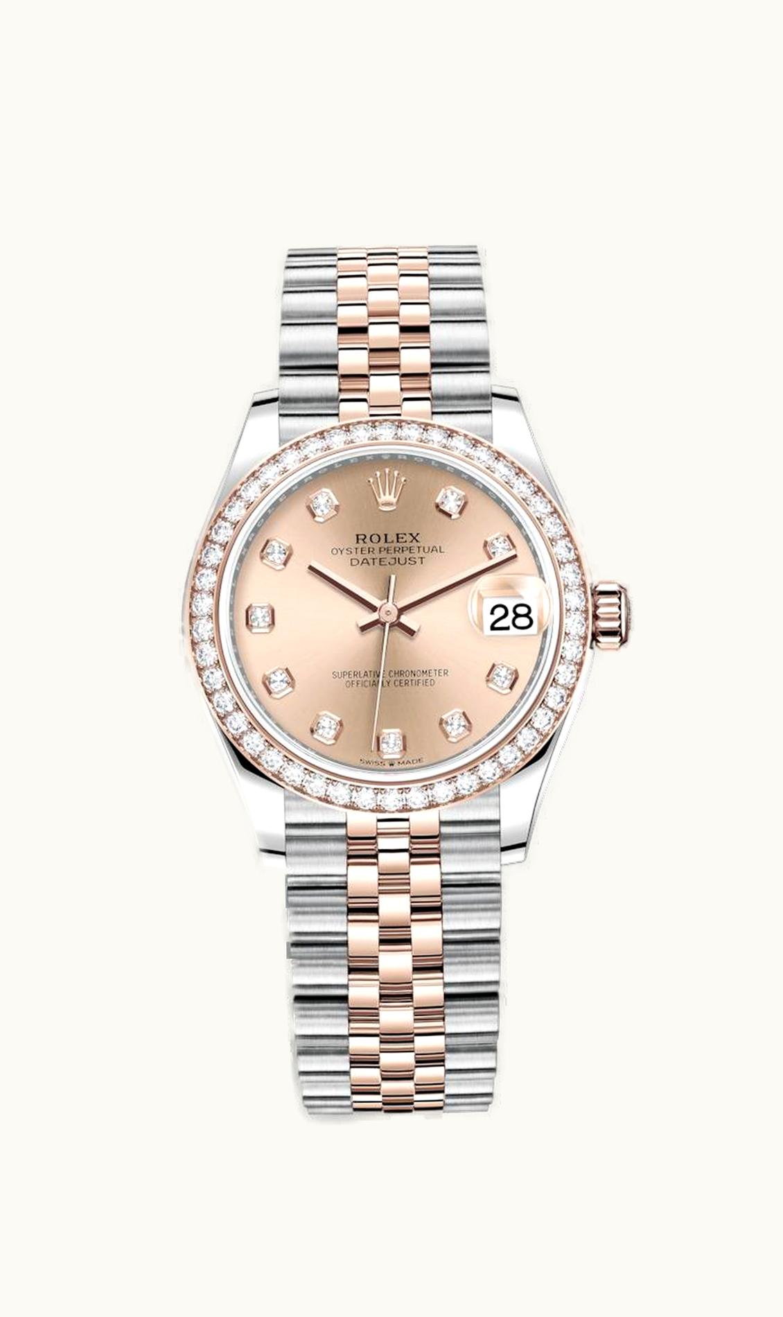 Rolex Datejust 31 Stainless Steel/ Rose Gold / Diamond / Rose - Diamond / Jubilee
