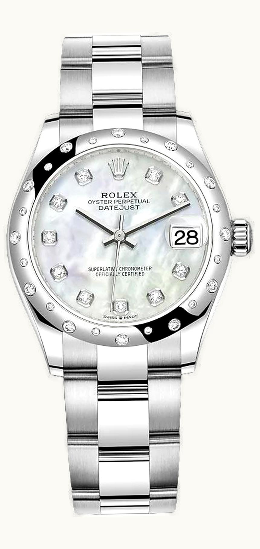 Rolex Datejust 31 Stainless Steel Domed Diamond / Oyster / MOP