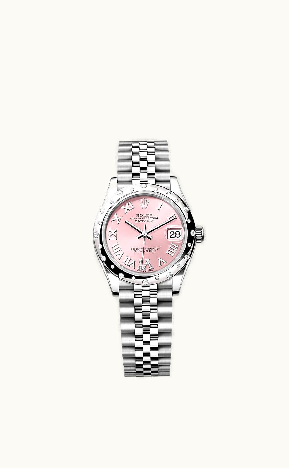 Rolex Datejust 31 Stainless Steel Domed Diamond / Jubilee / Pink