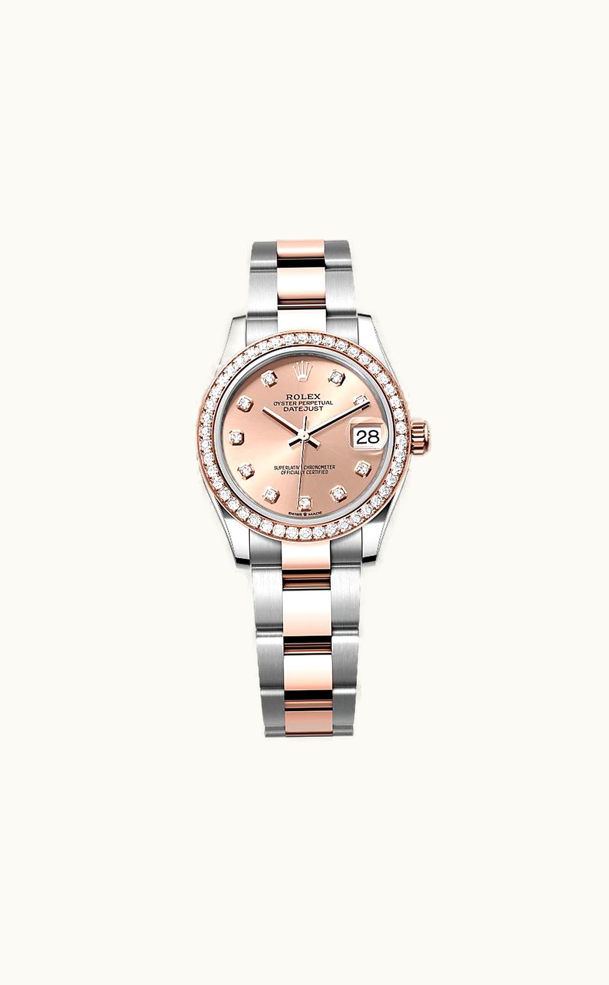 Rolex Datejust 31 Stainless Steel Diamond / Oyster / Pink - Roman