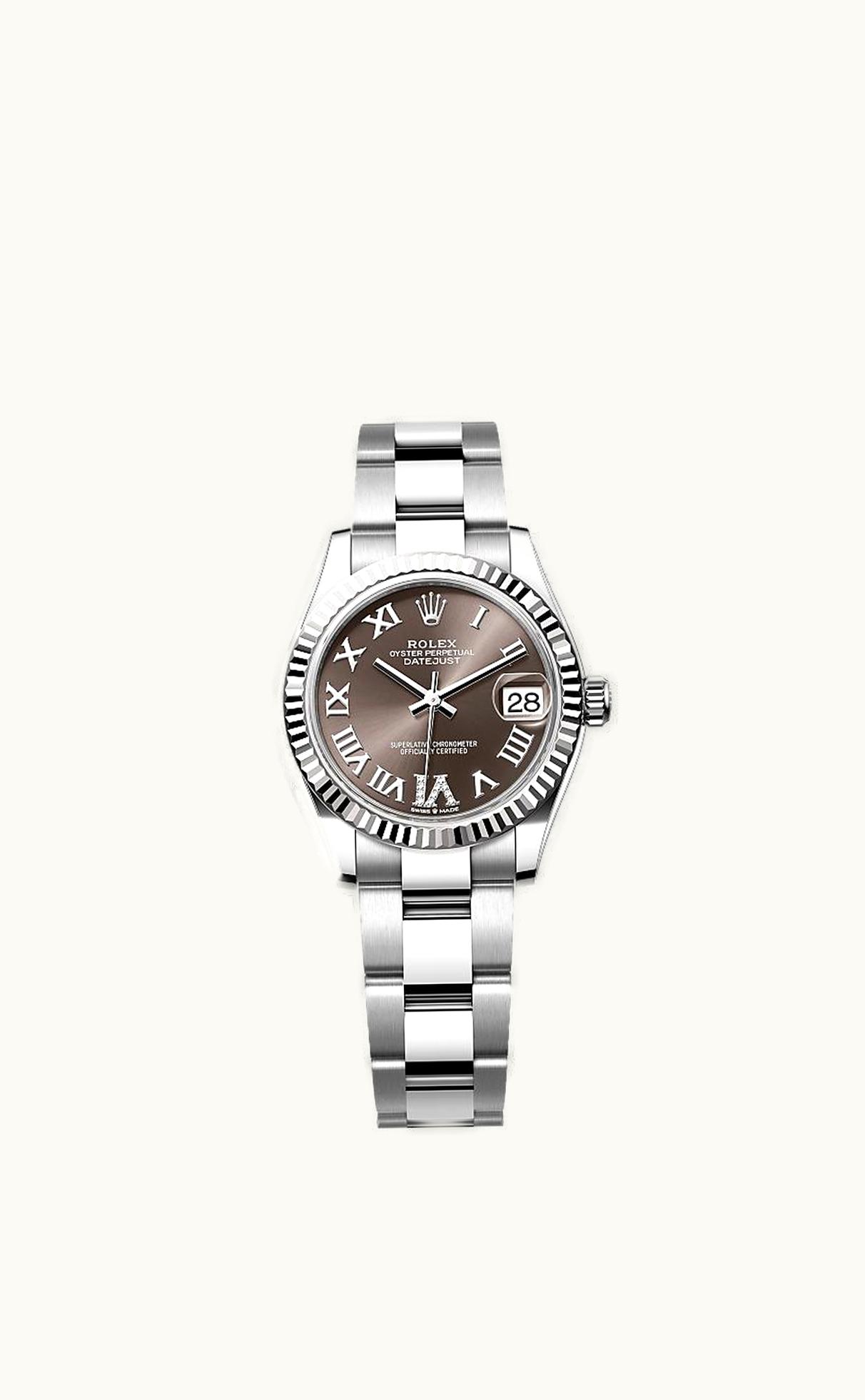 Rolex Datejust 31 Stainless Steel Fluted / Oyster / Grey - Roman