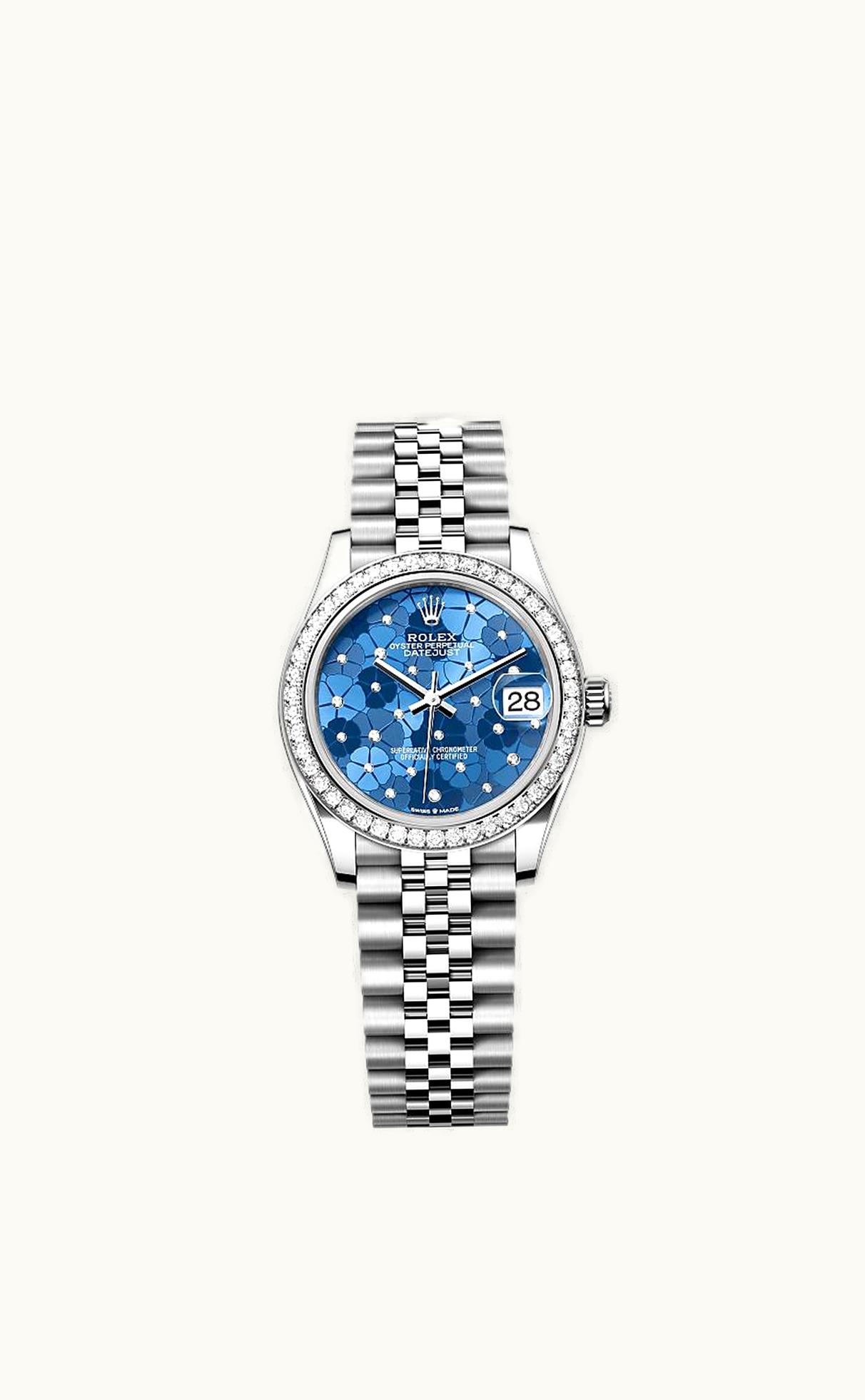 Rolex Datejust 31 Stainless Steel / Diamond / Blue - Floral / Jubilee