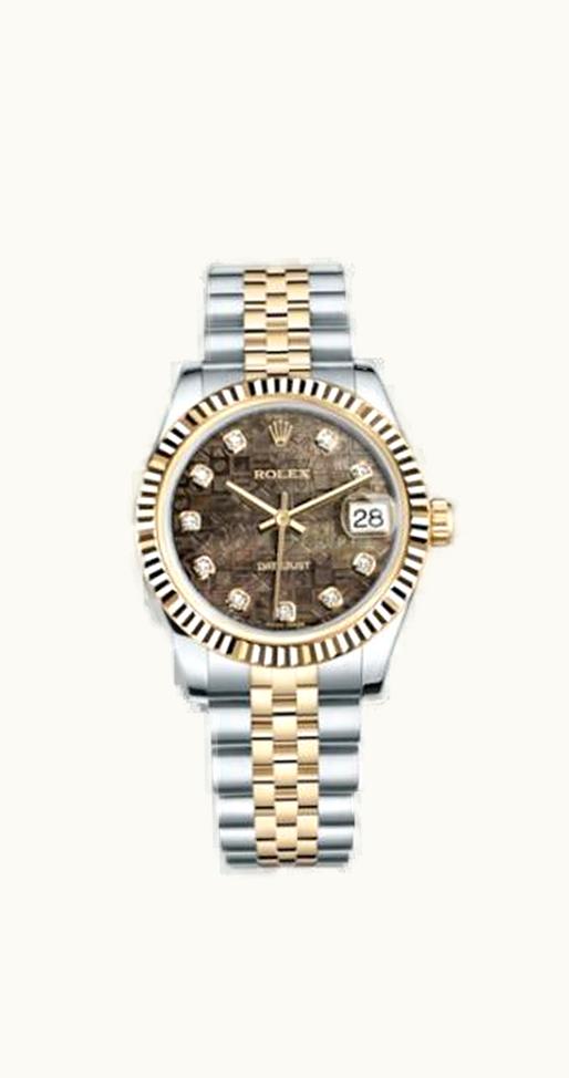 Rolex Datejust 31 Rolesor Yellow Fluted / Jubilee / Black MOP Computer
