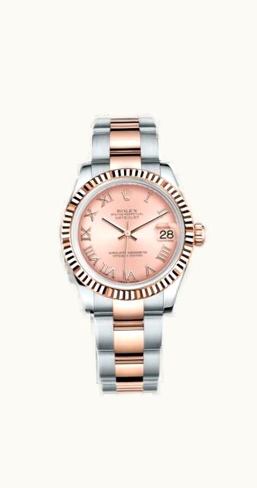 Rolex Datejust 31 Rolesor Everose Fluted / Oyster / Pink Roman