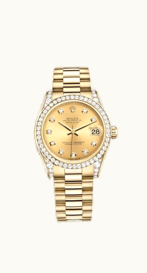 Rolex Datejust 31 Yellow Gold Diamond / President / Champagne Diamond